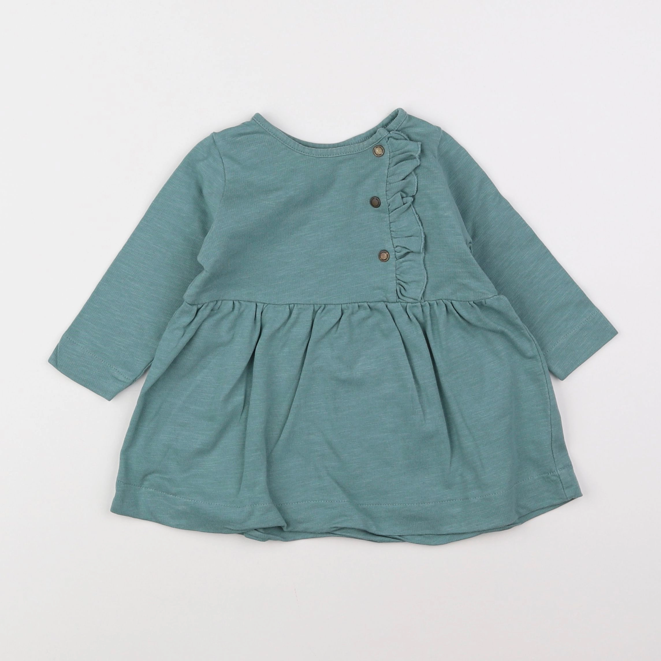 Vertbaudet - robe vert - 9 mois