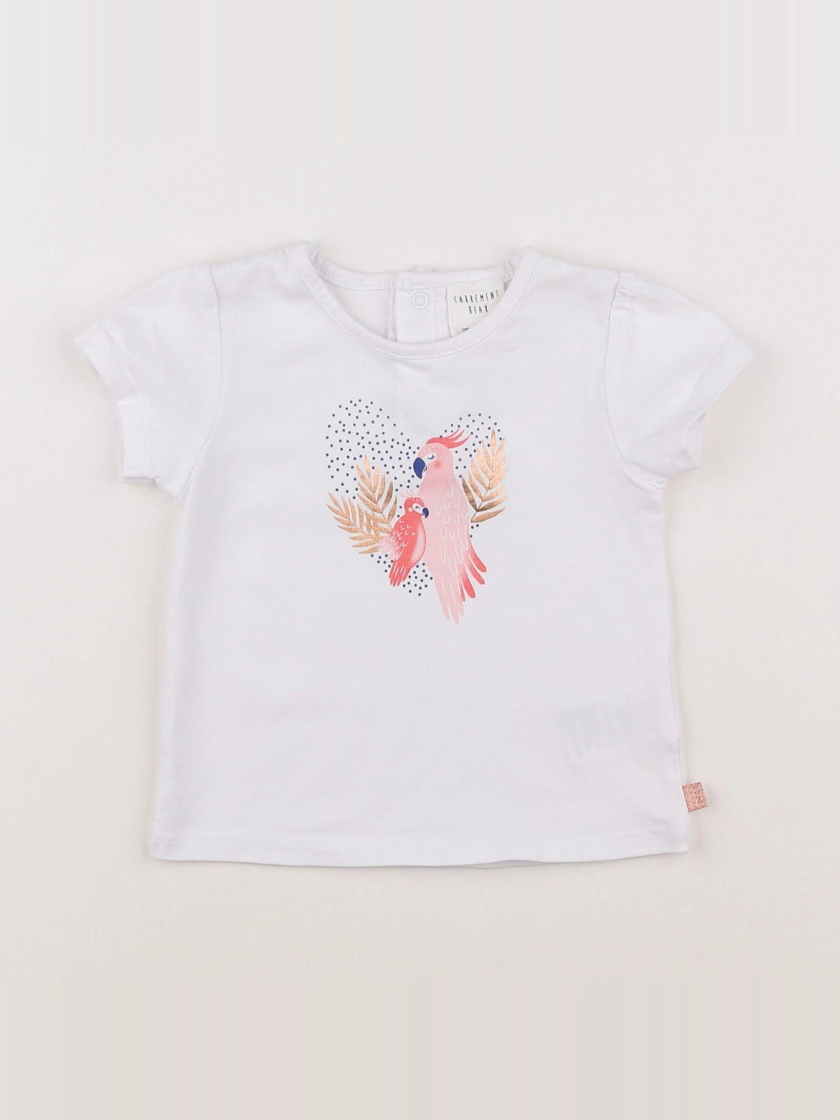 Carrément Beau - tee-shirt blanc - 12 mois