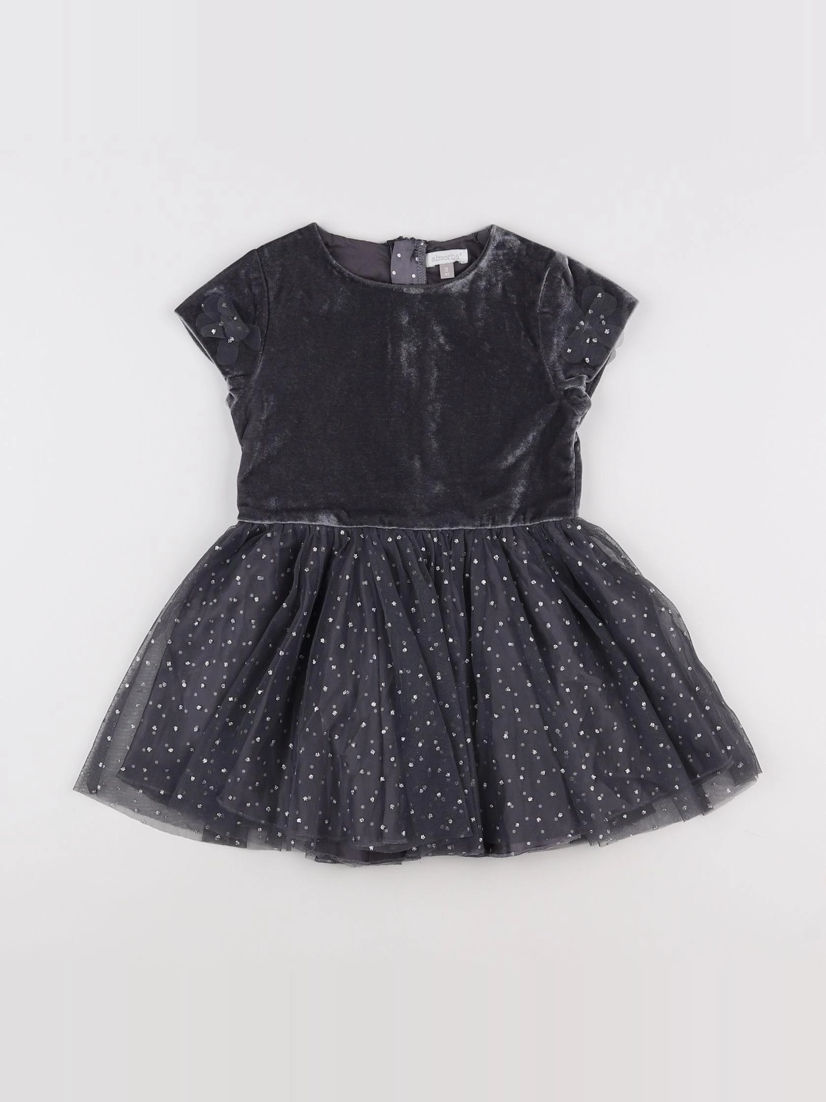 Absorba - robe gris, argent - 2 ans