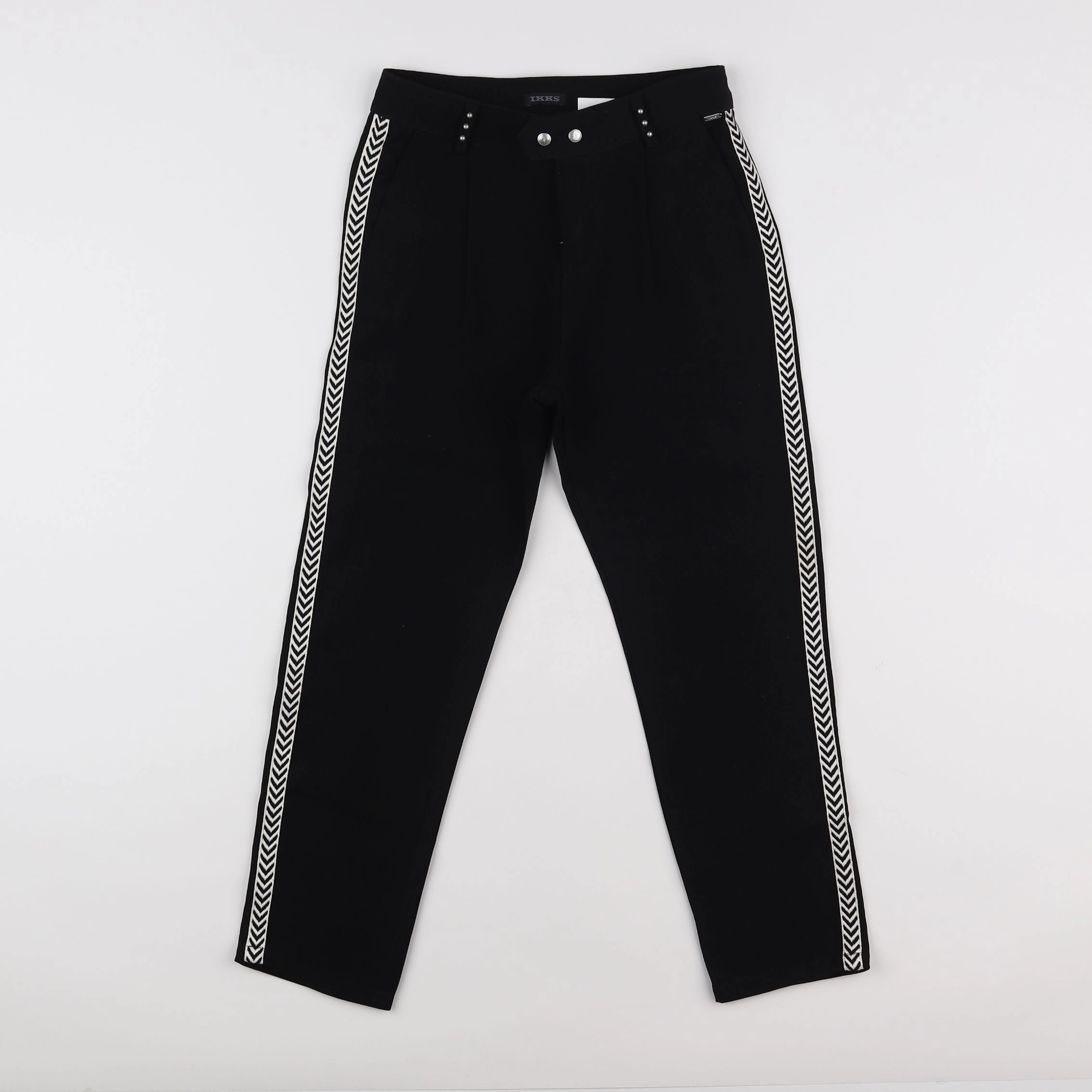 IKKS - pantalon noir, blanc - 8 ans