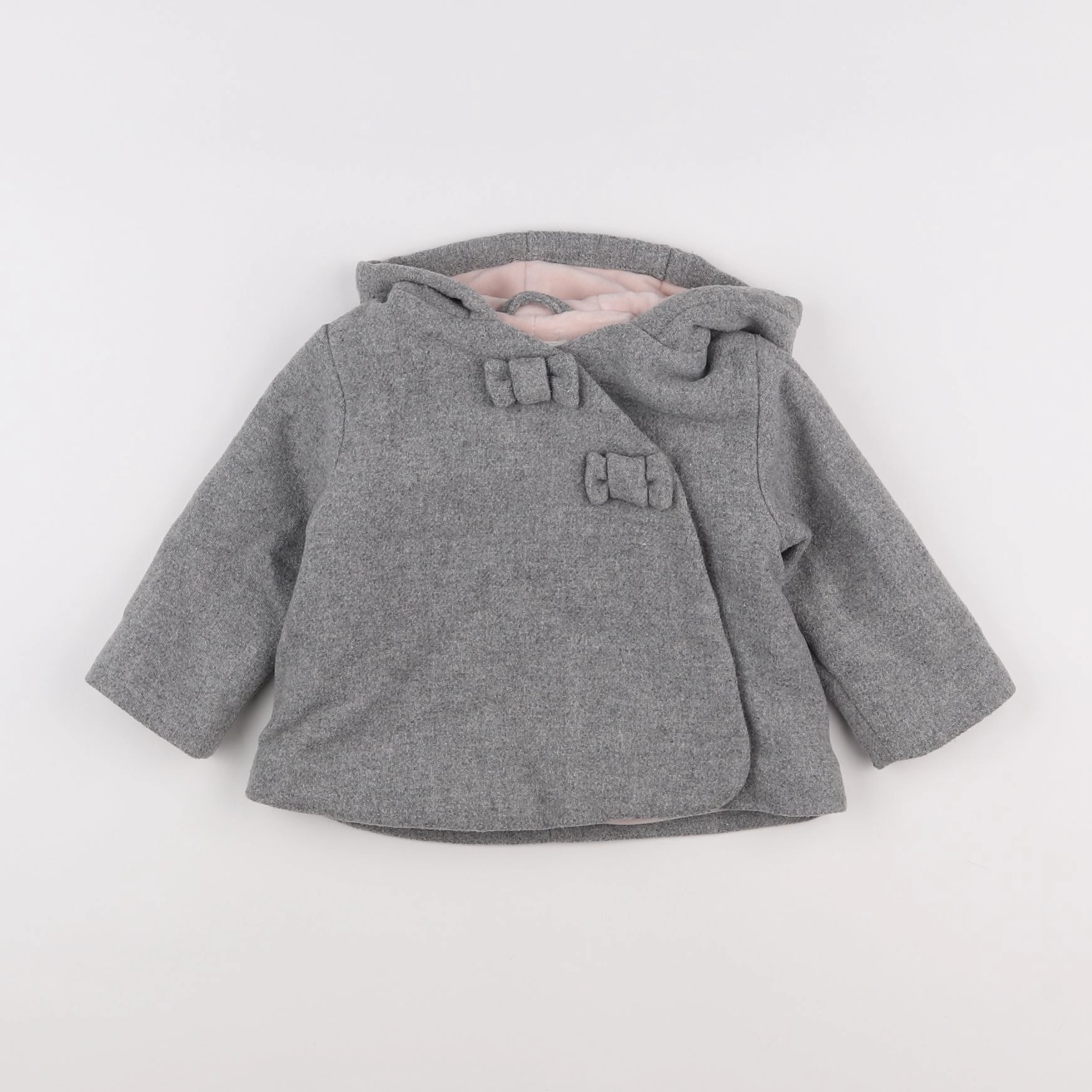 Vertbaudet - manteau gris - 12 mois