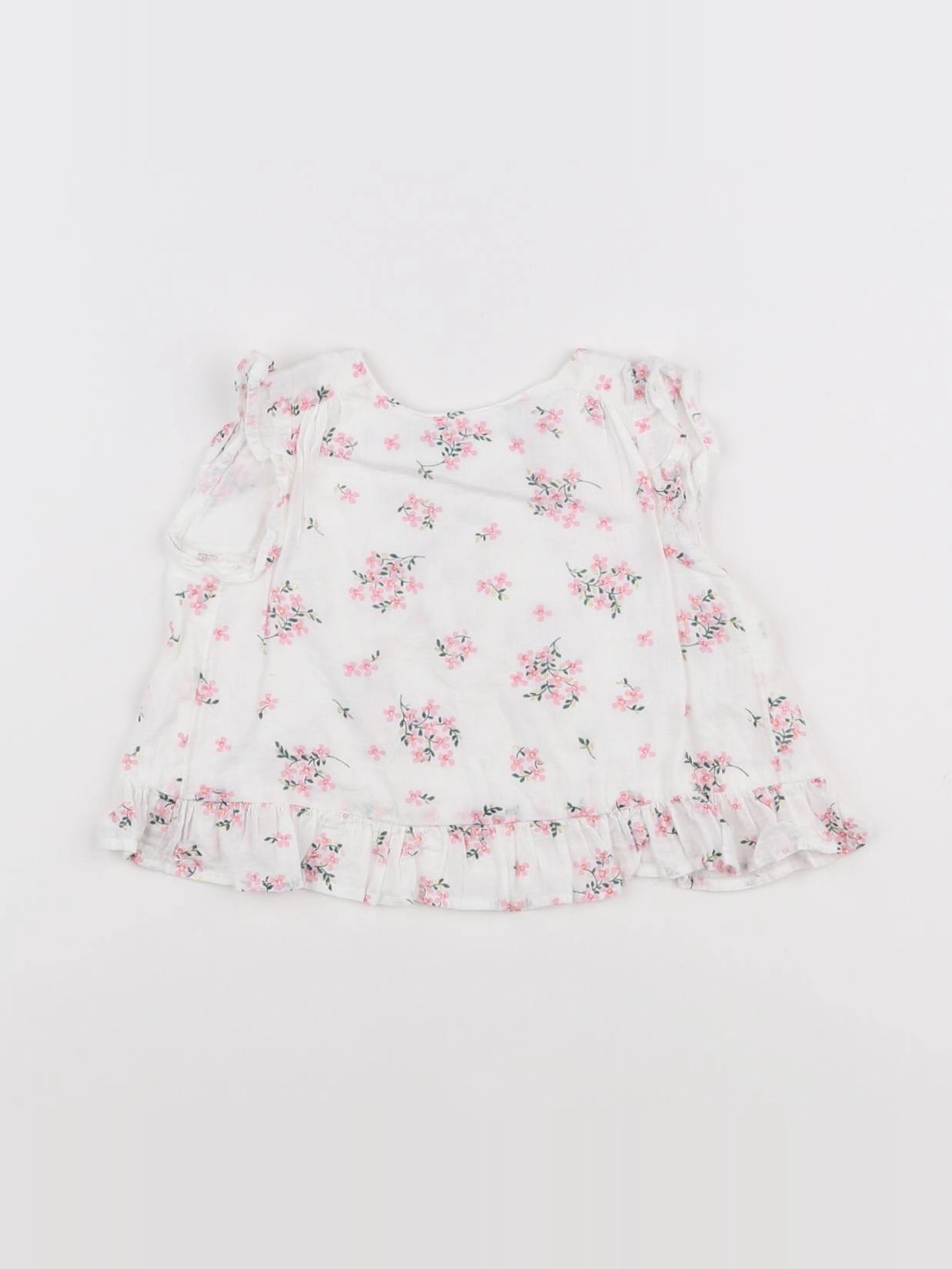 Tape à l'oeil - blouse blanc, rose - 6 mois