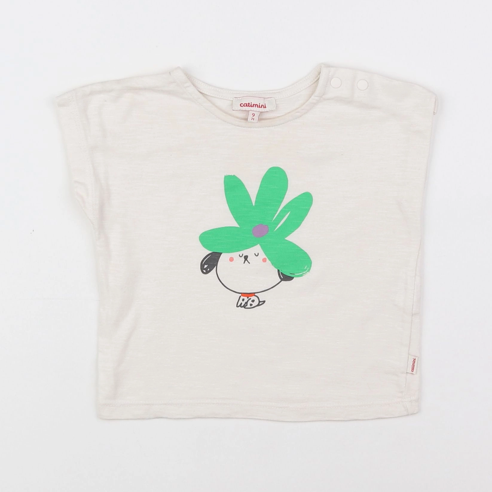 Catimini - tee-shirt blanc - 9 mois