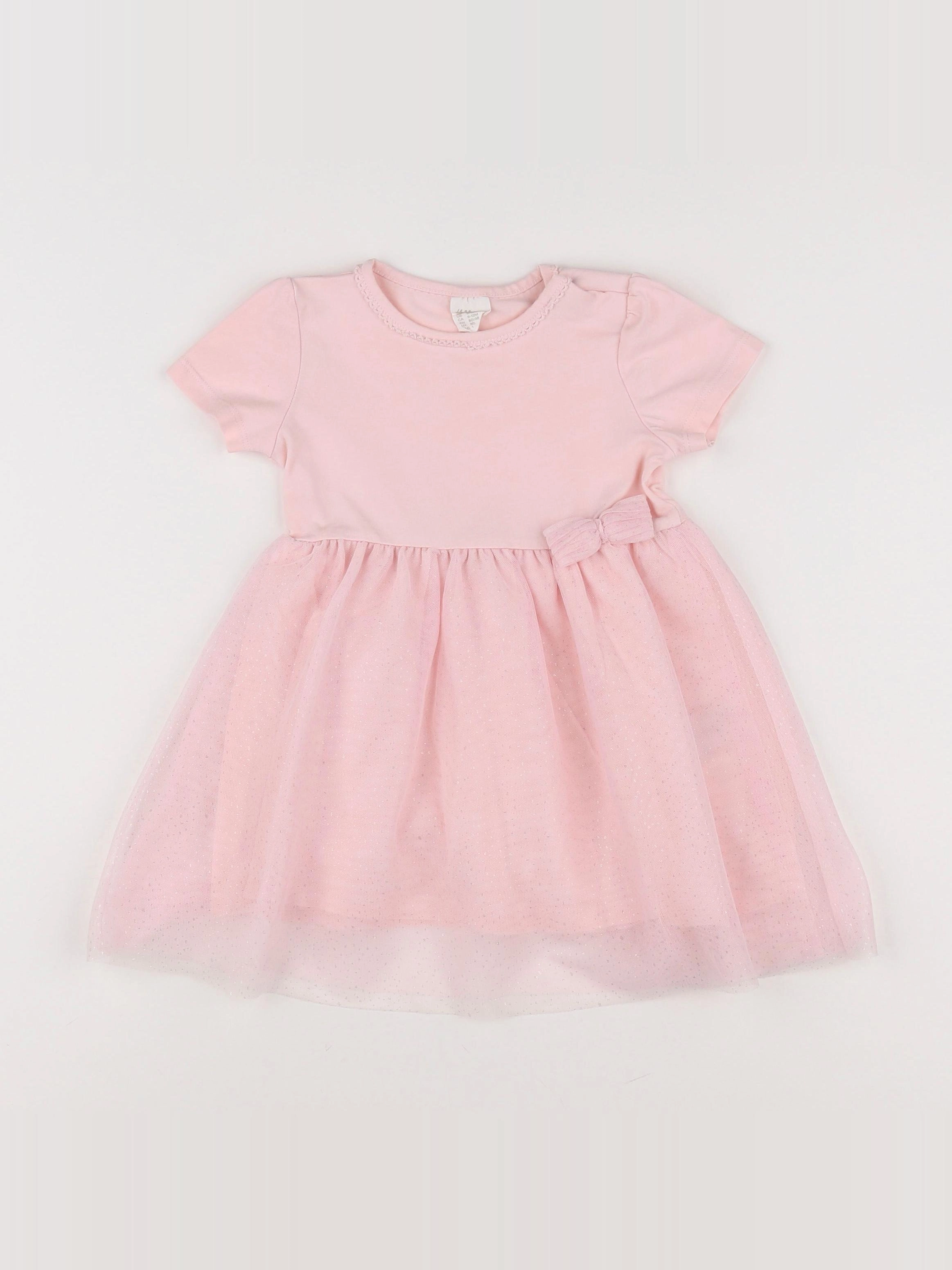 H&M - robe rose - 9/12 mois