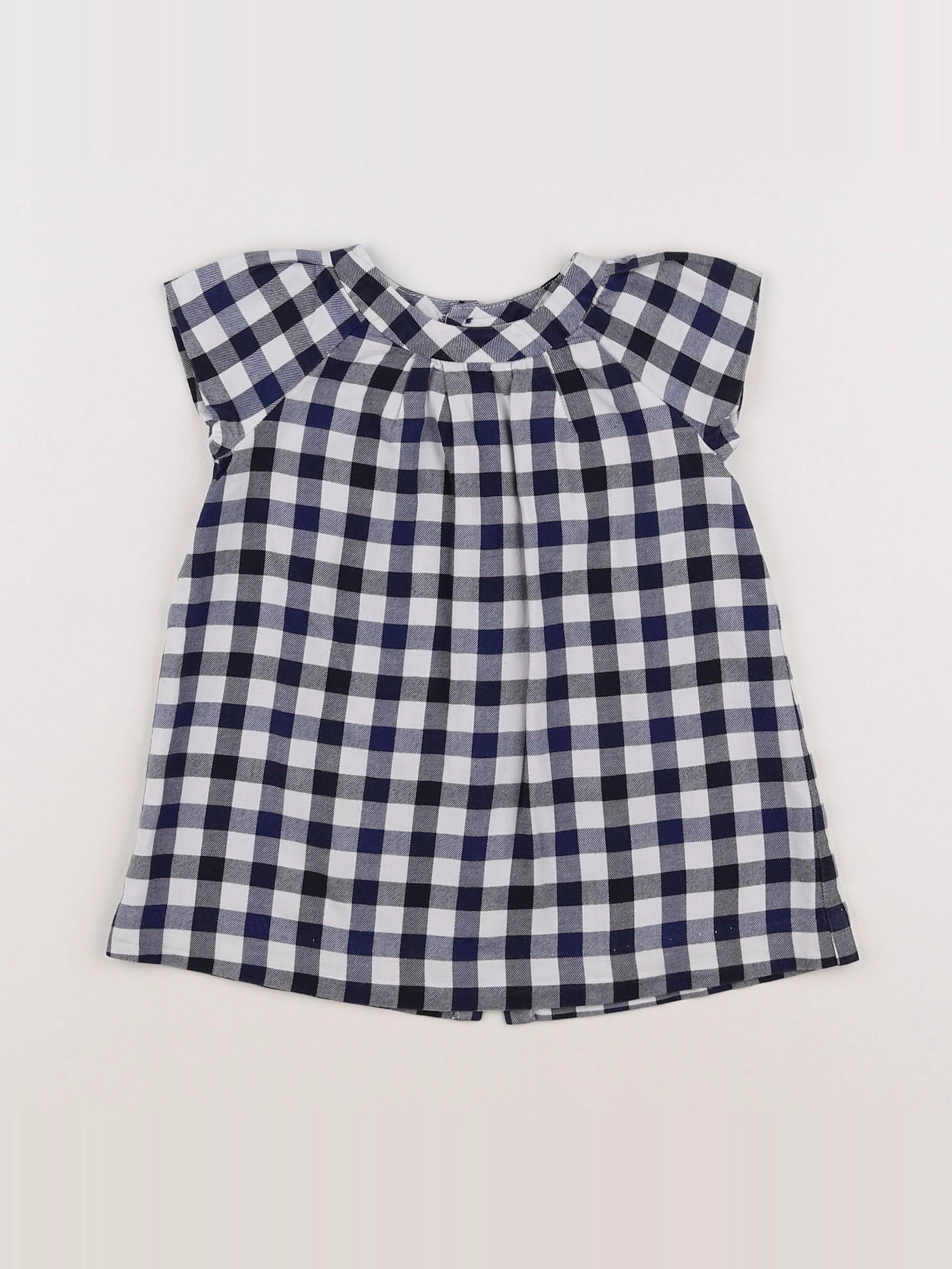Jacadi - robe blanc, bleu - 12 mois