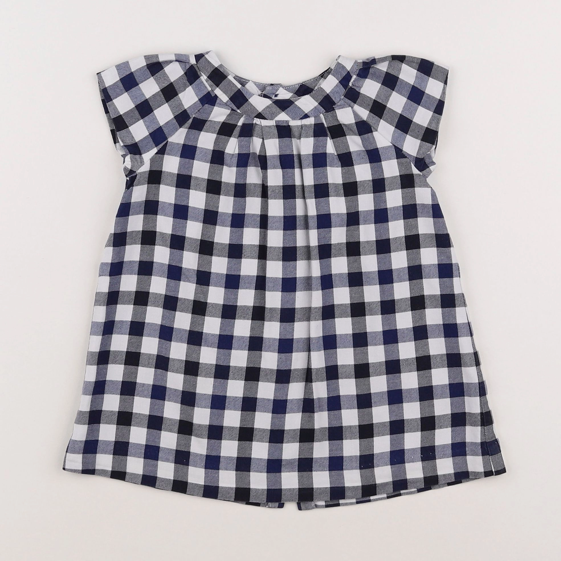 Jacadi - robe blanc, bleu - 12 mois