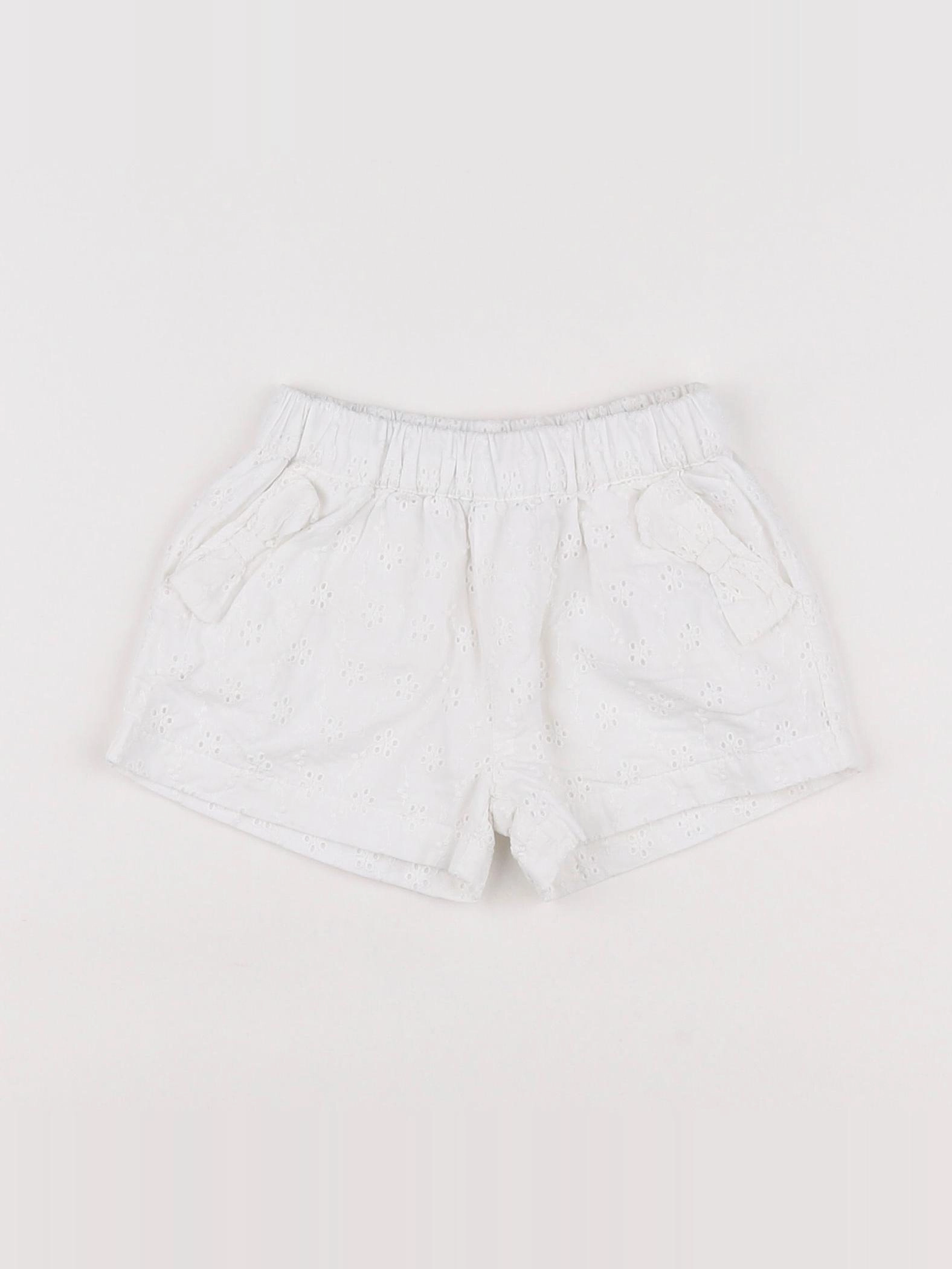 Noukie's - short blanc - 3 mois