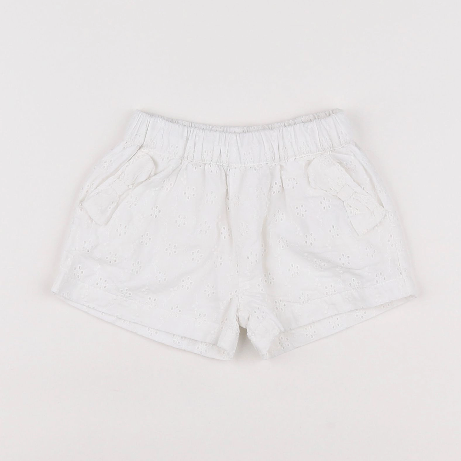 Noukie's - short blanc - 3 mois