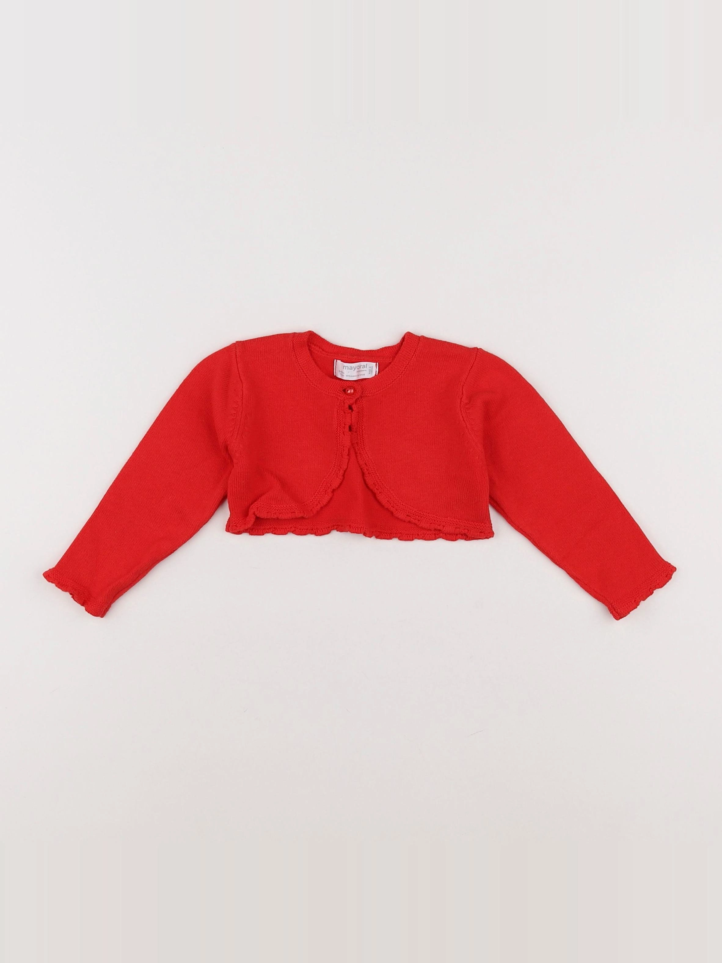 Mayoral - gilet rouge - 6/9 mois