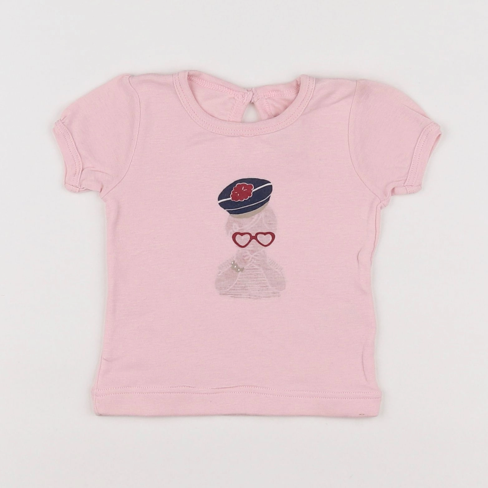 Petit Bateau - tee-shirt rose - 6 mois