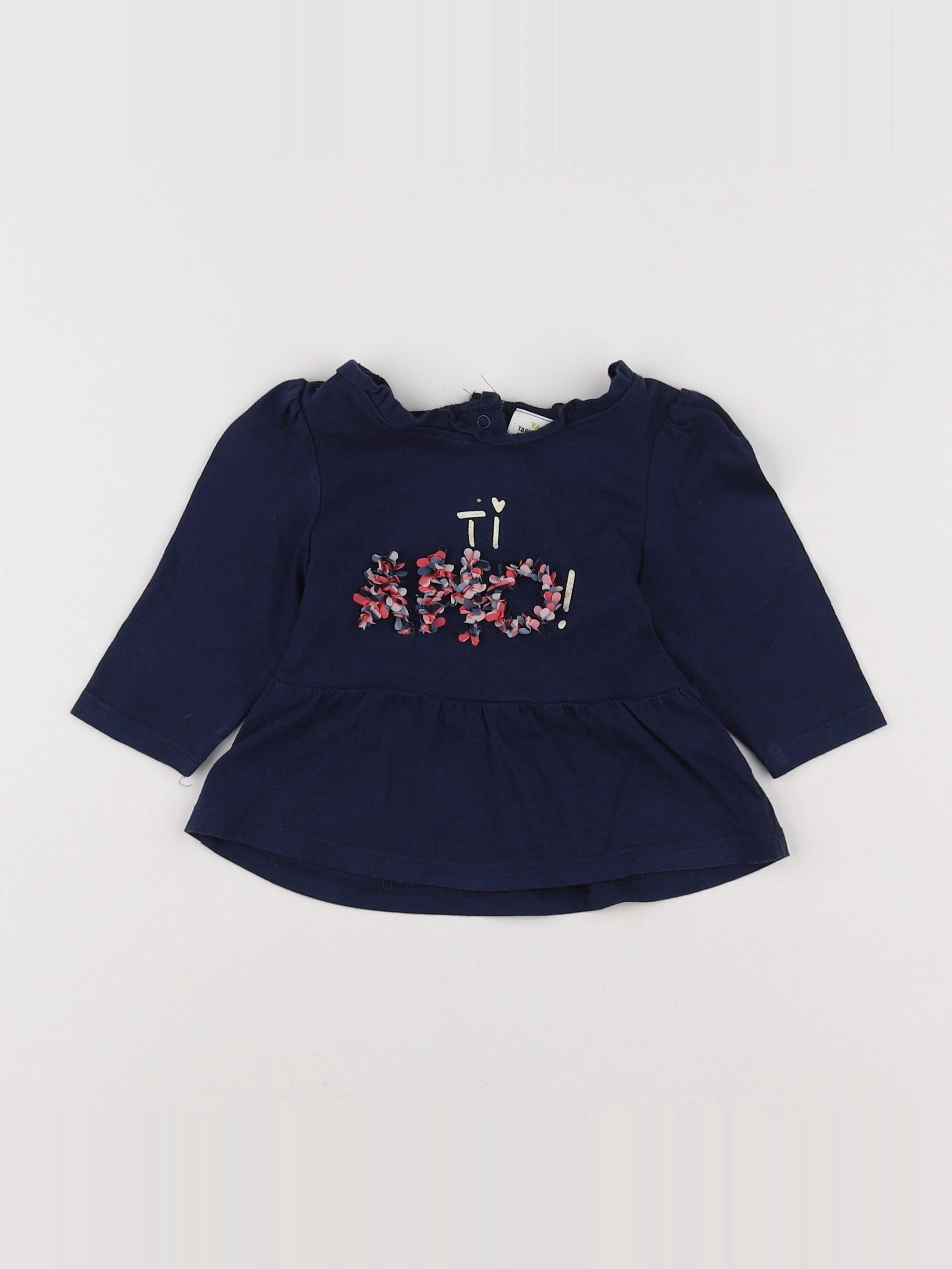 Tape à l'oeil - tee-shirt bleu - 6 mois