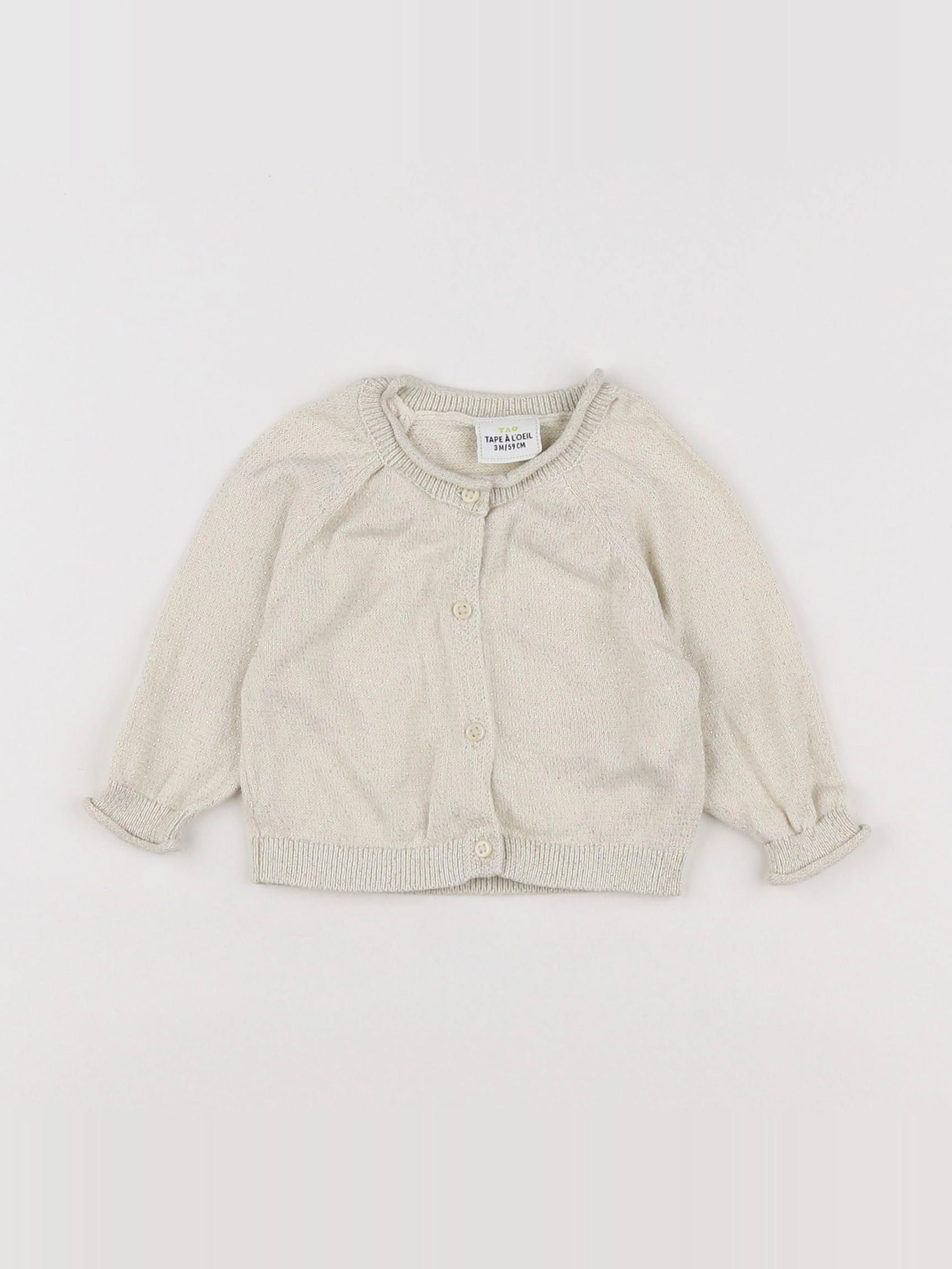 Tape à l'oeil - gilet beige - 3 mois