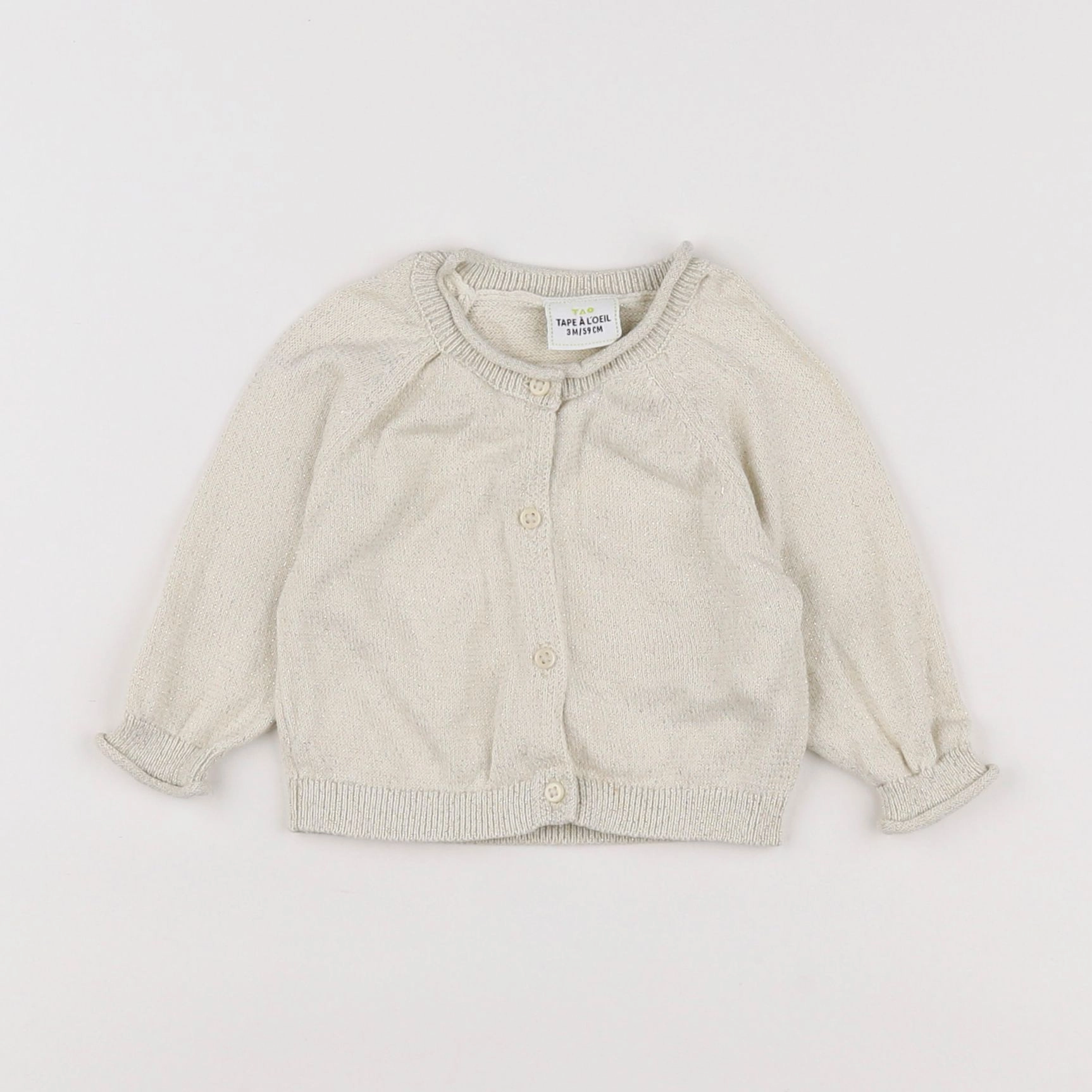 Tape à l'oeil - gilet beige - 3 mois