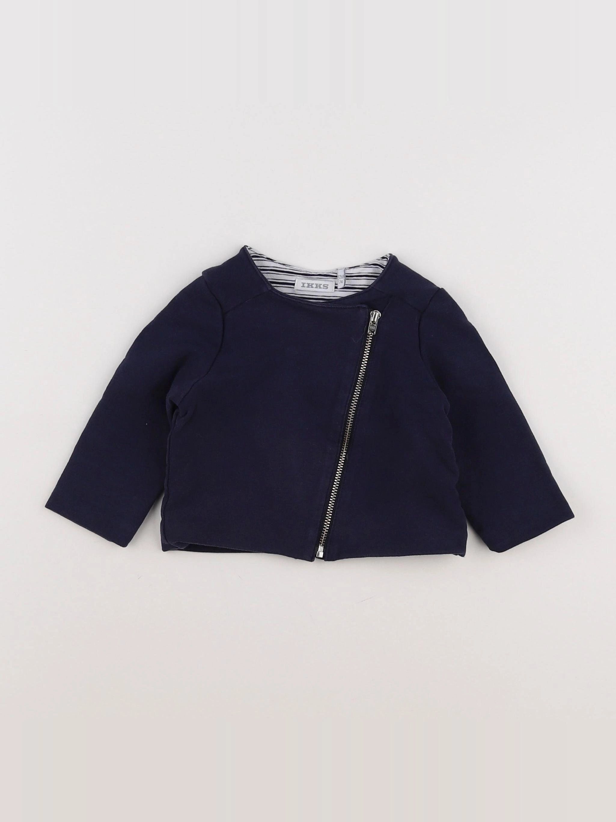 IKKS - sweat bleu - 12 mois