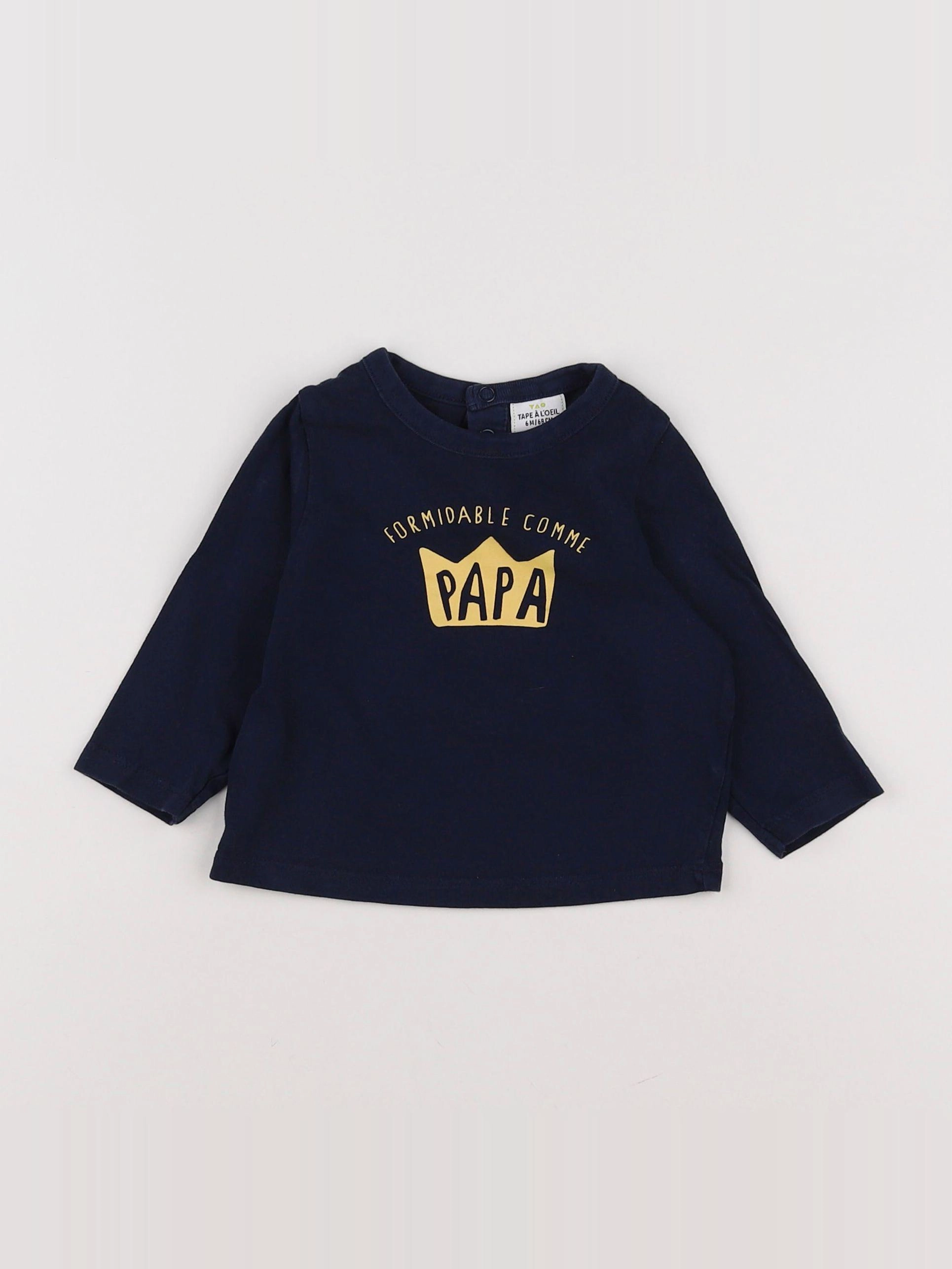 Tape à l'oeil - tee-shirt bleu - 6 mois