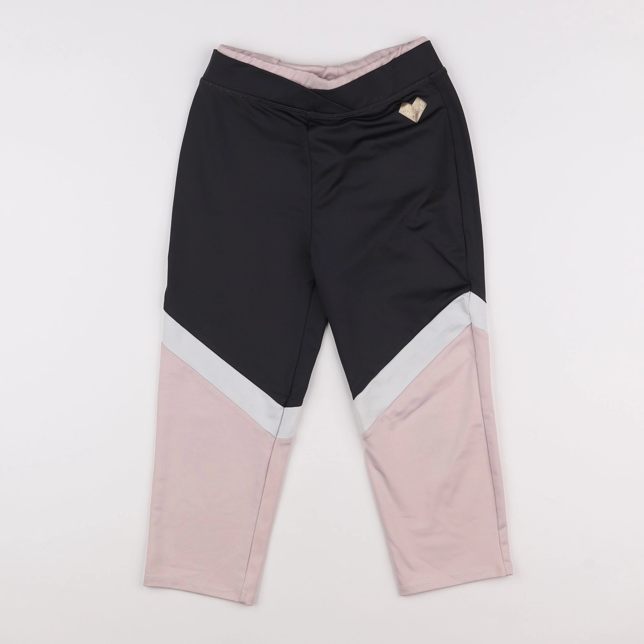 Vertbaudet - legging noir, rose - 12 ans