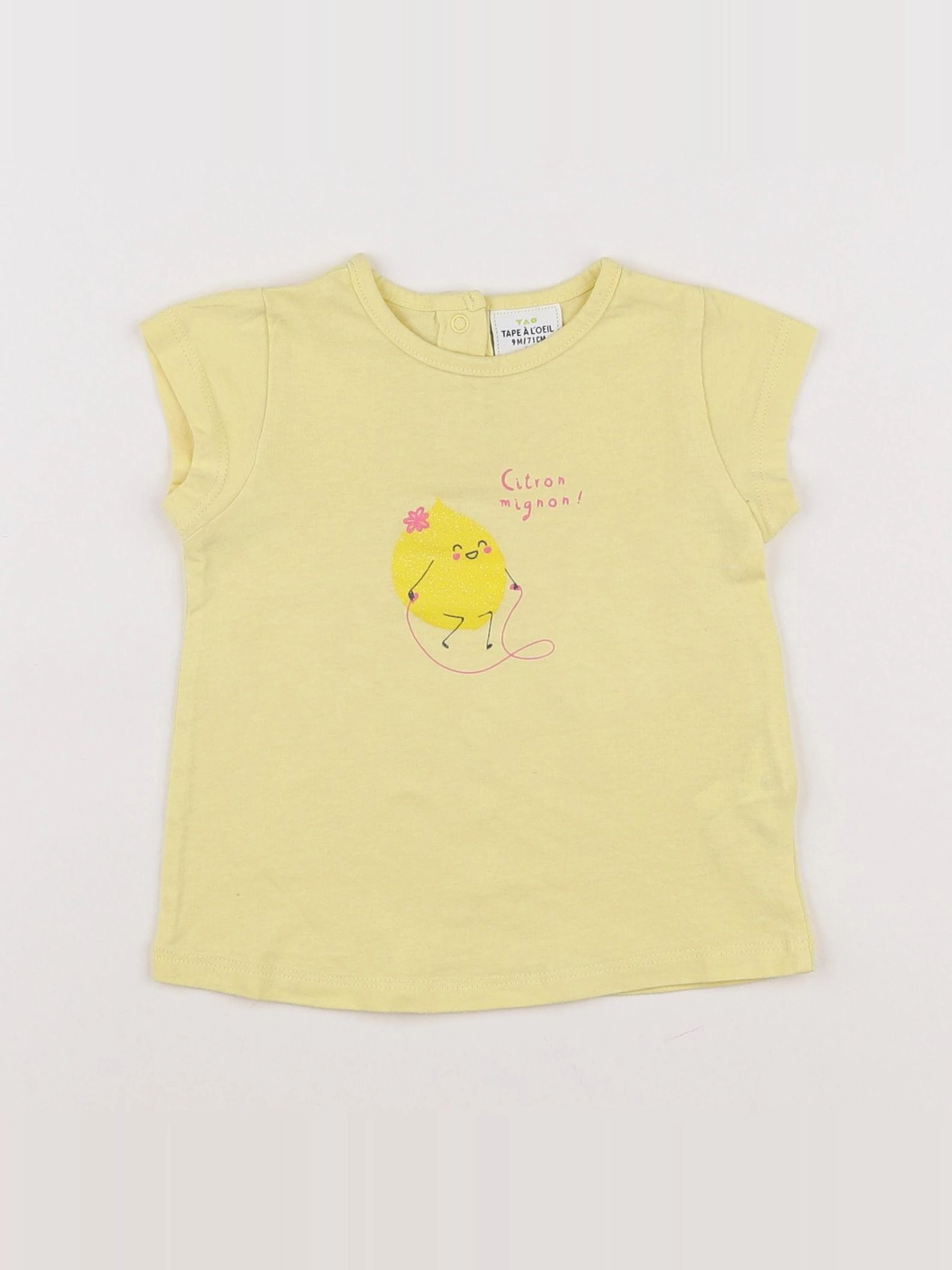 Tape à l'oeil - tee-shirt jaune - 9 mois