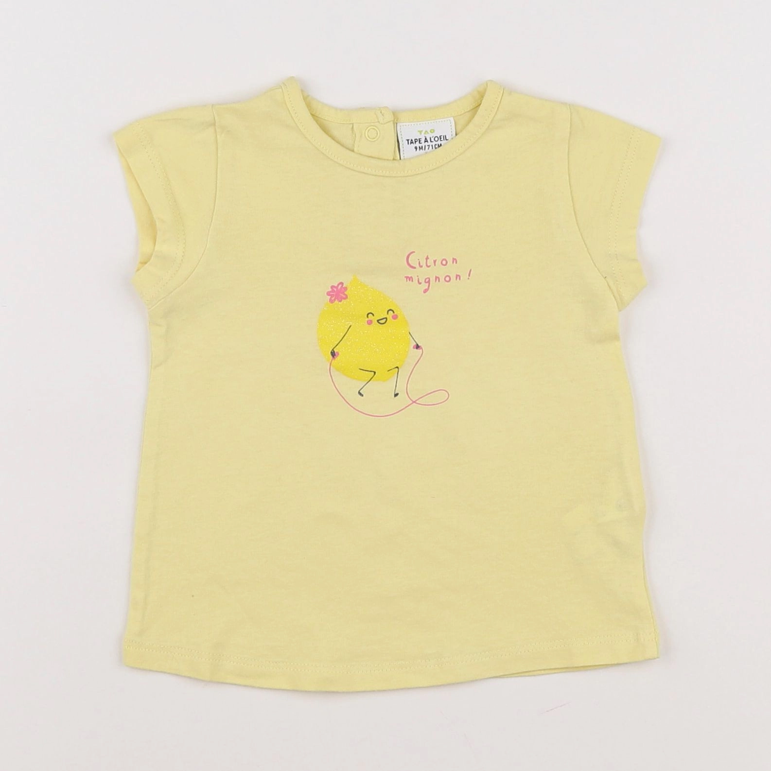 Tape à l'oeil - tee-shirt jaune - 9 mois