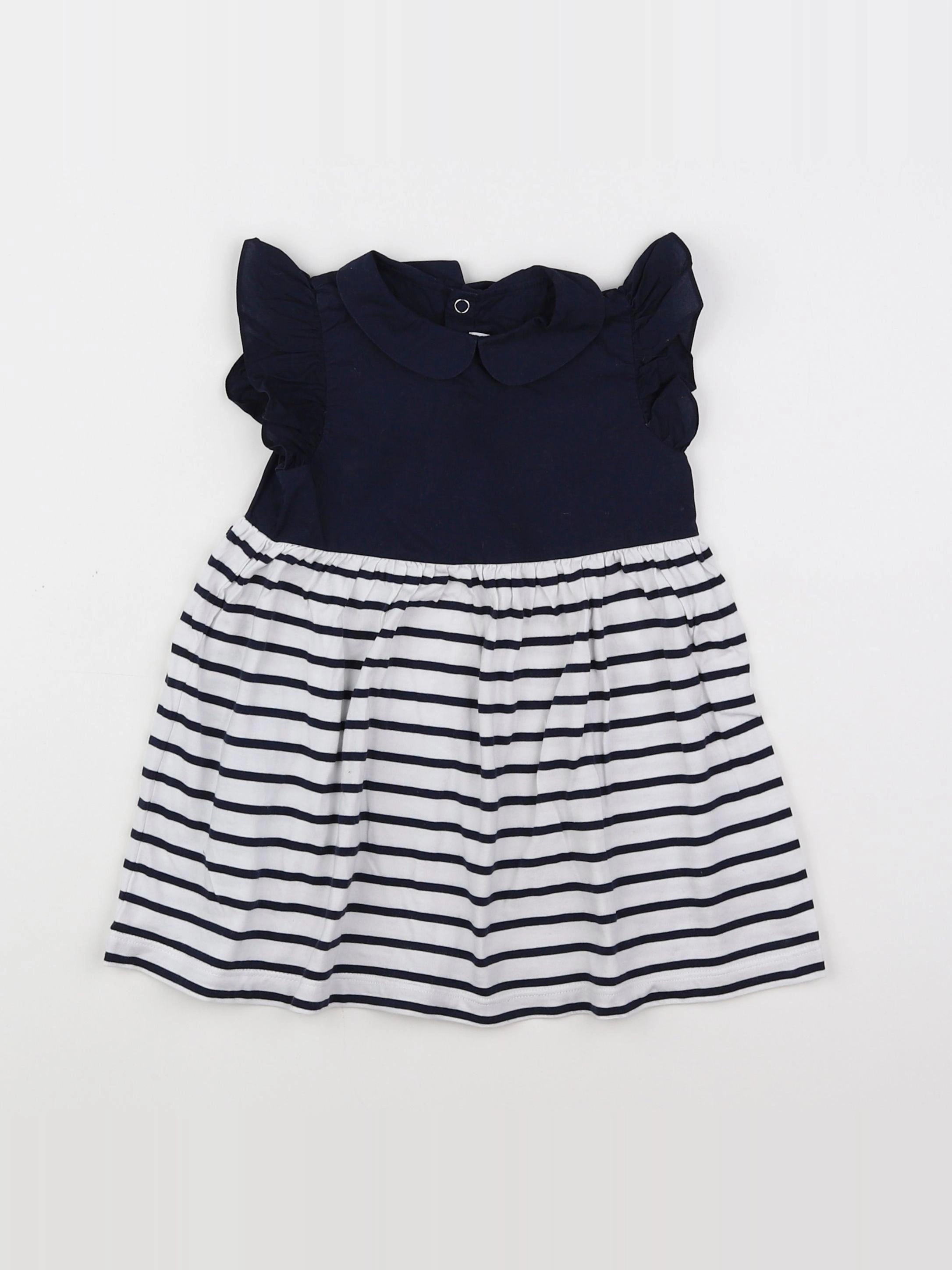 Jacadi - robe bleu, blanc - 18 mois