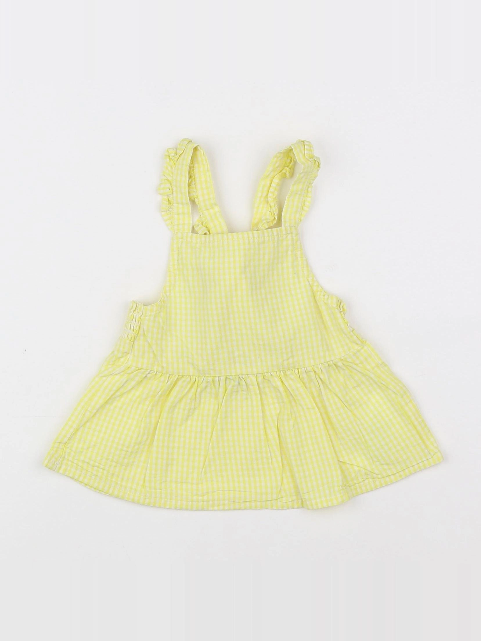 Tape à l'oeil - robe blanc, jaune - 3 mois