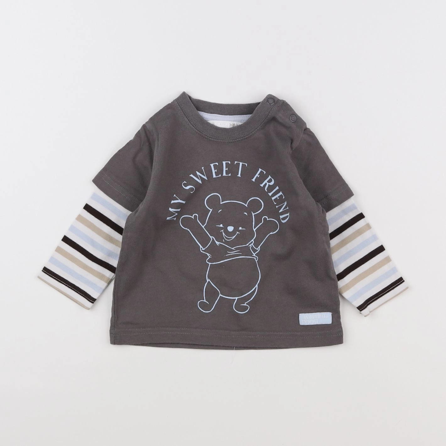 H&M - tee-shirt gris - 6/9 mois