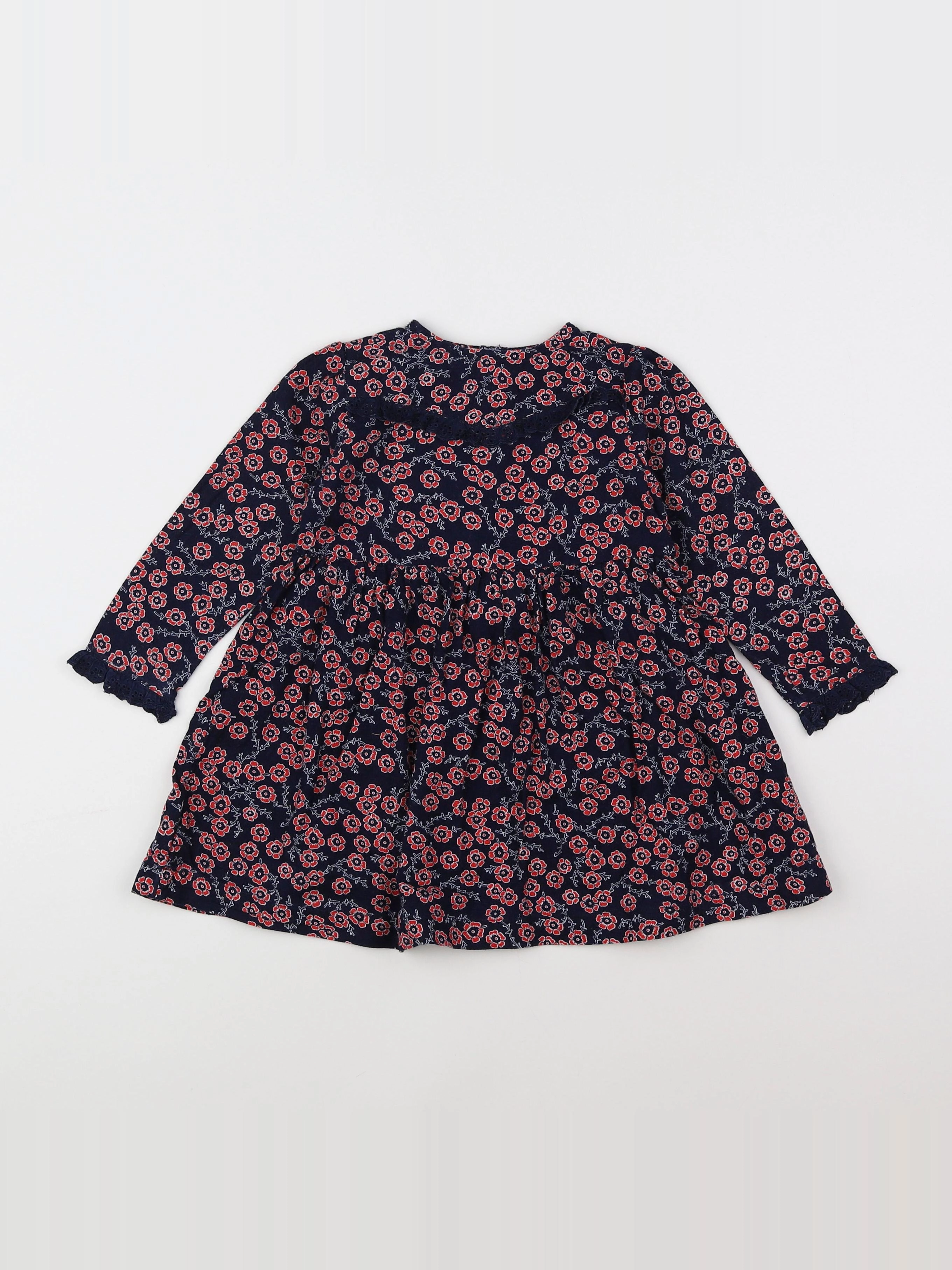 Boutchou - robe bleu, rouge - 18 mois