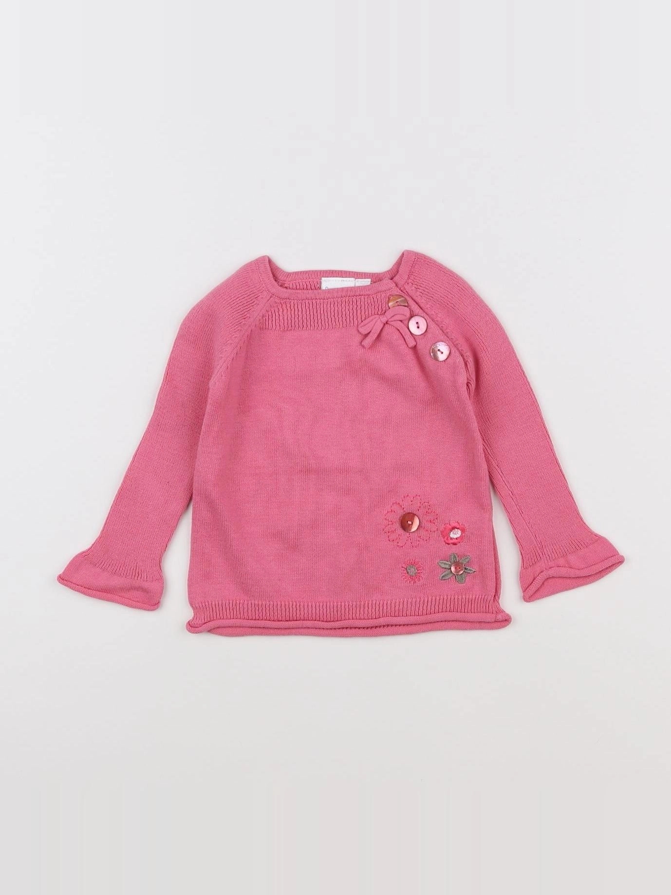 Cadet Rousselle - pull rose - 3 mois