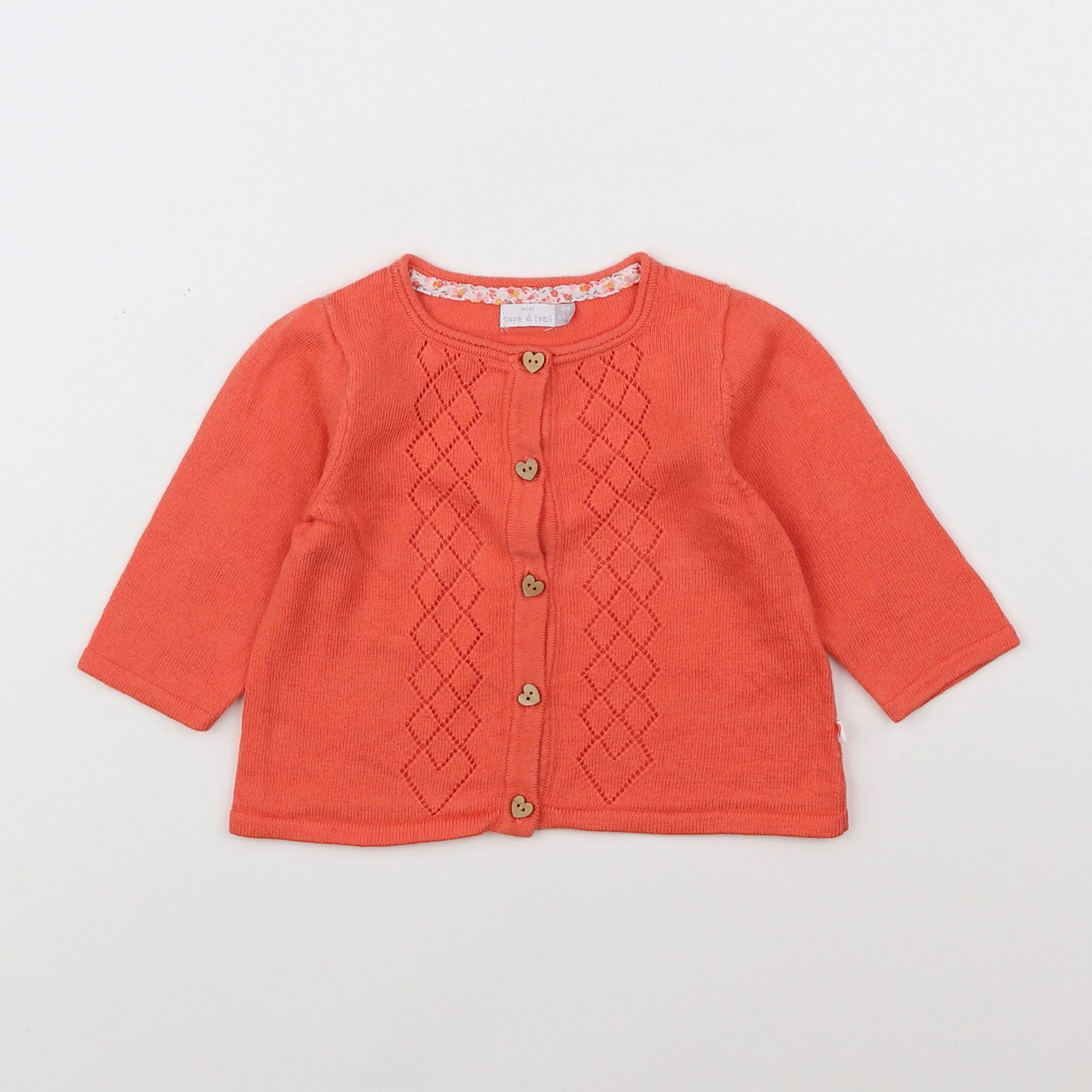 Tape à l'oeil - gilet orange - 3 mois