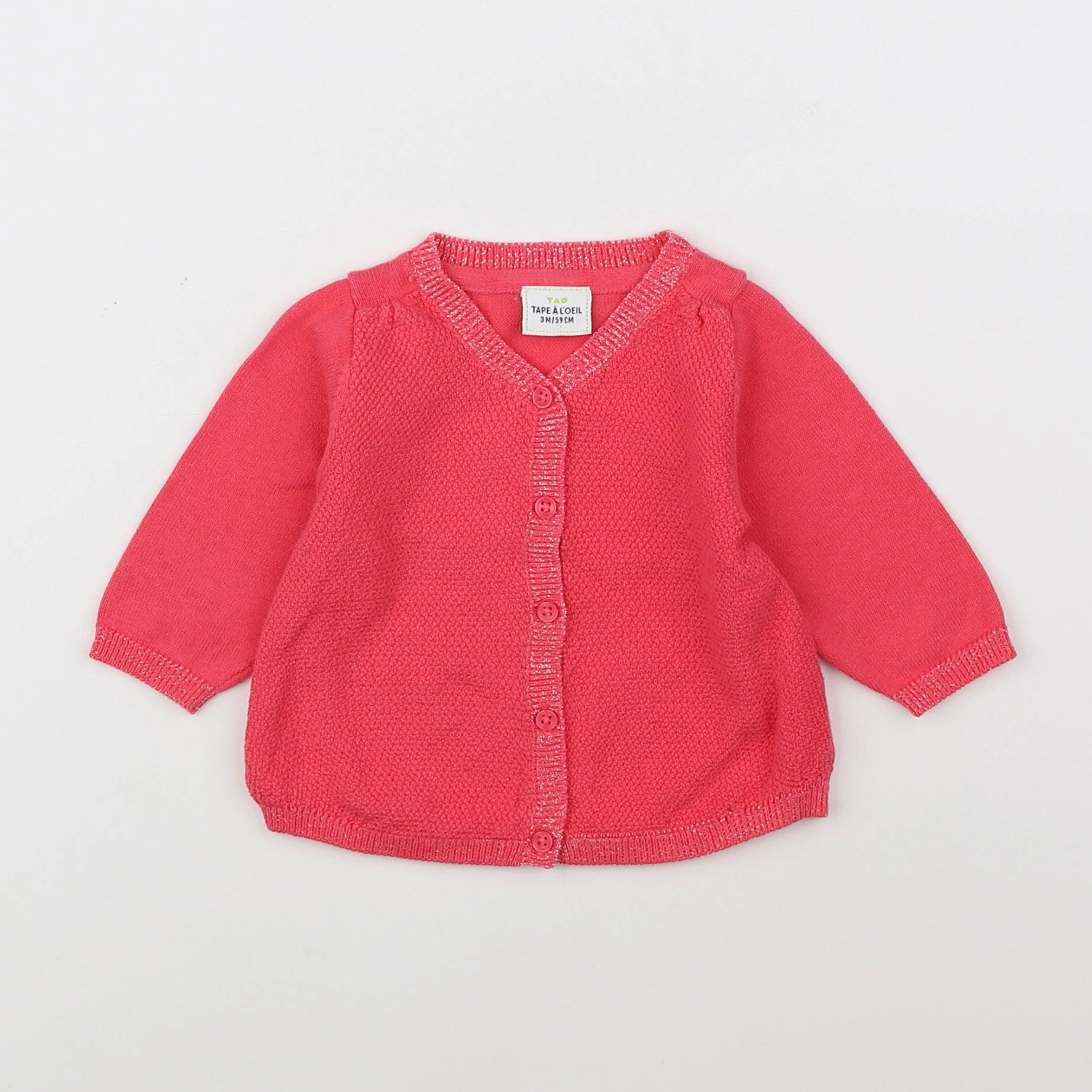 Tape à l'oeil - gilet rose - 3 mois