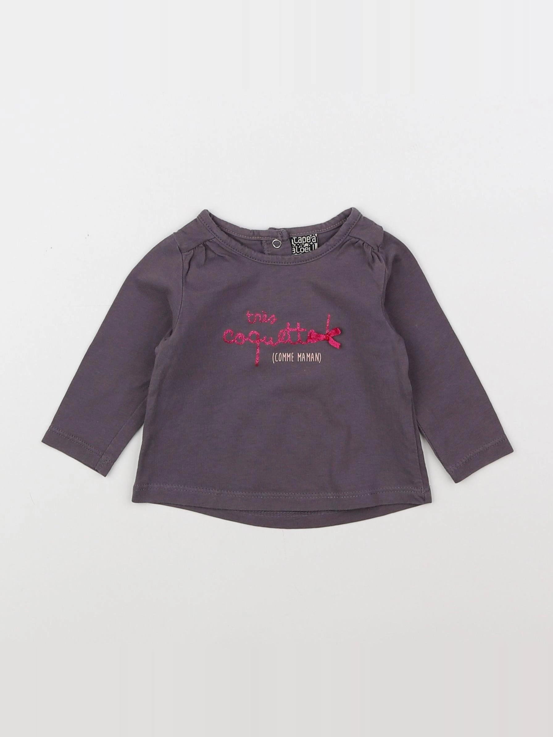 Tape à l'oeil - tee-shirt gris - 3 mois