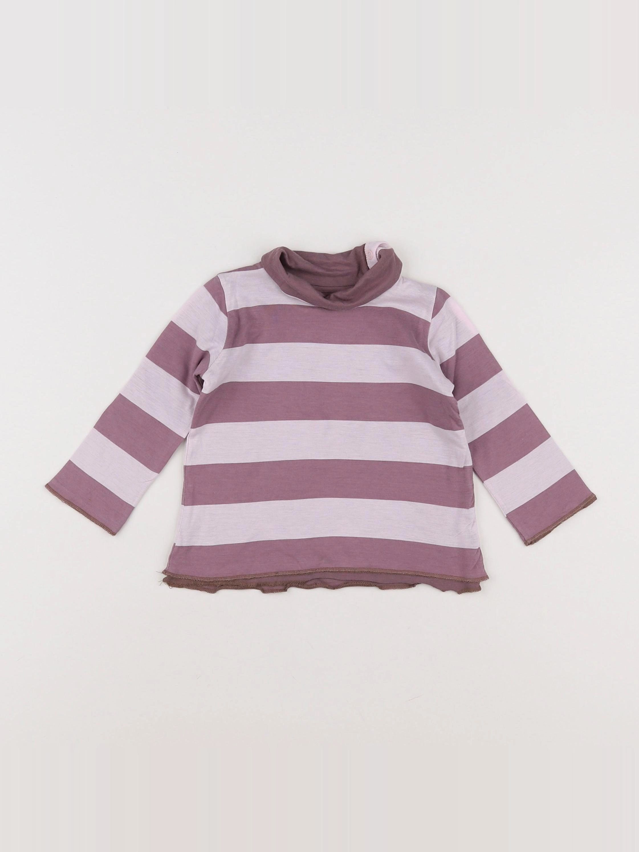 Petit Bateau - sous-pull violet - 6 mois