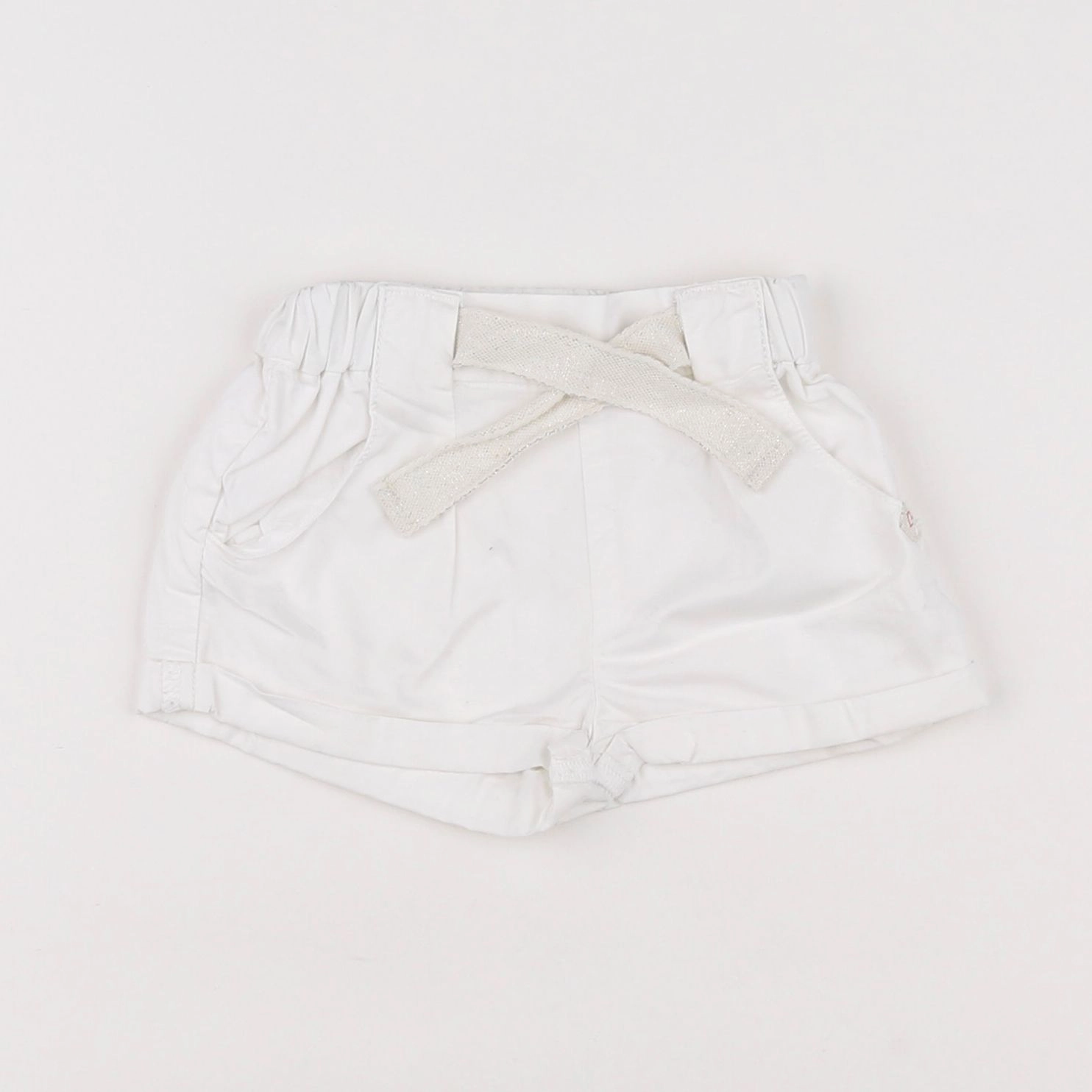 Zara - short blanc - 3/6 mois
