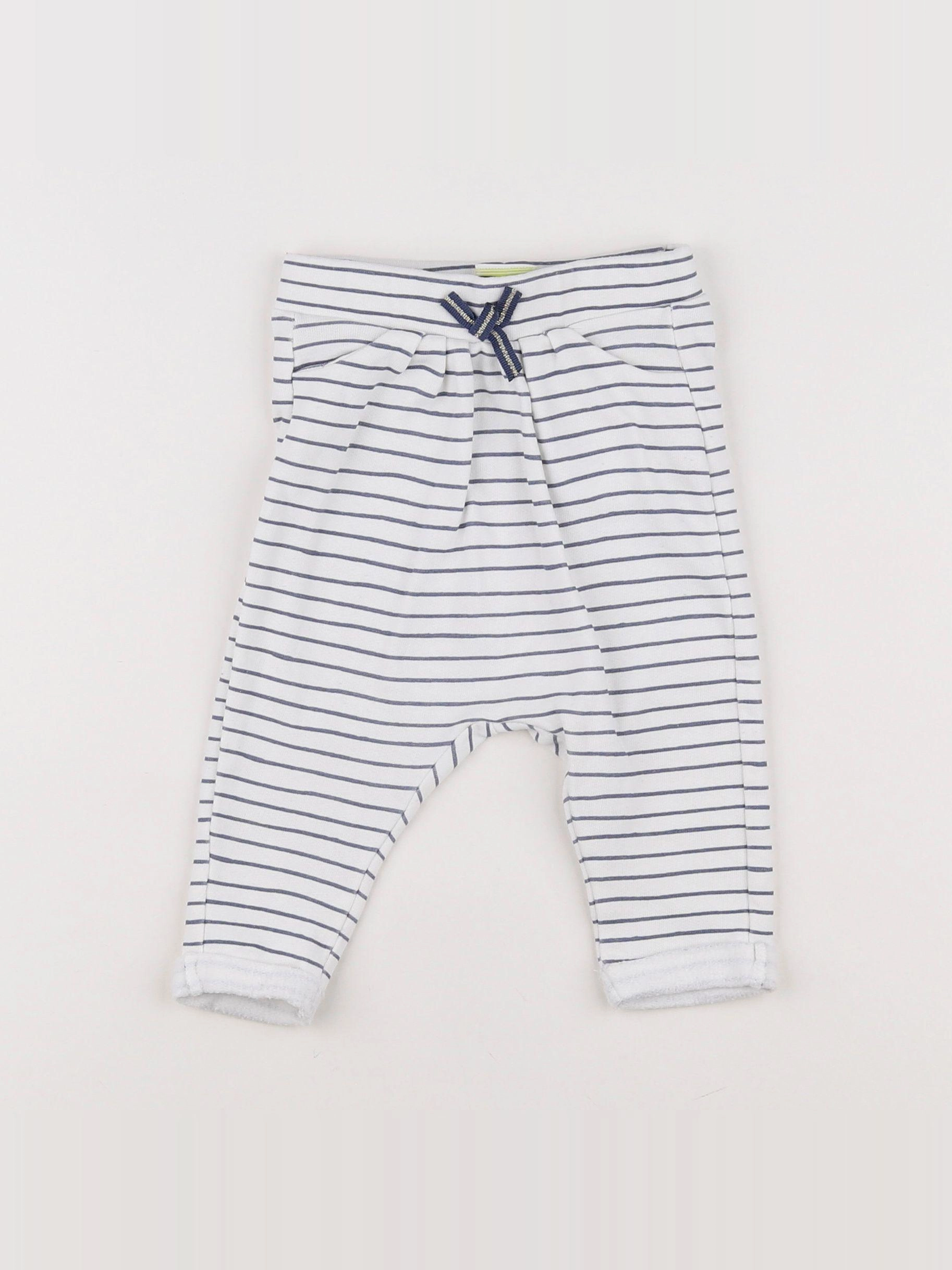 Tape à l'oeil - jogging blanc, bleu - 9 mois