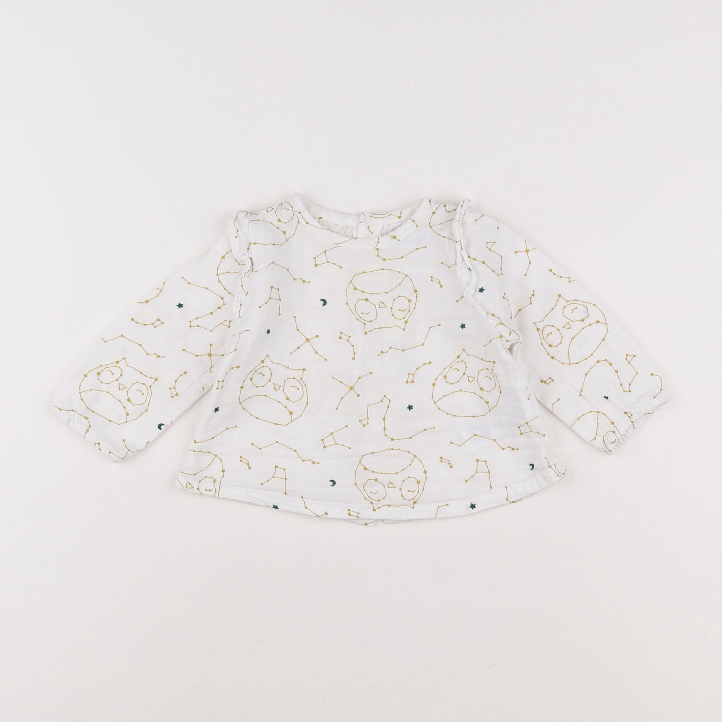 Vertbaudet - blouse beige - 6 mois