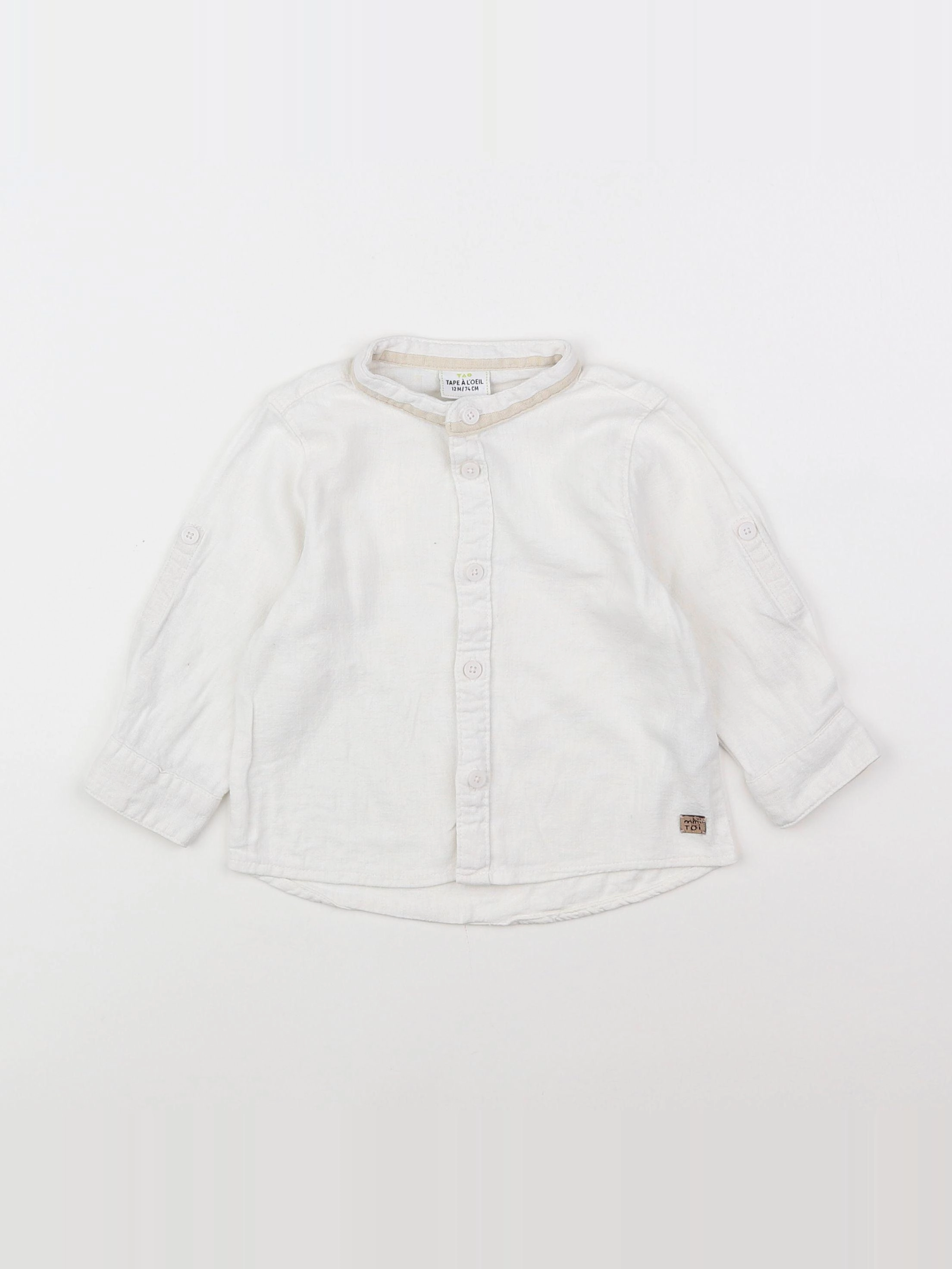 Tape à l'oeil - chemise blanc - 12 mois