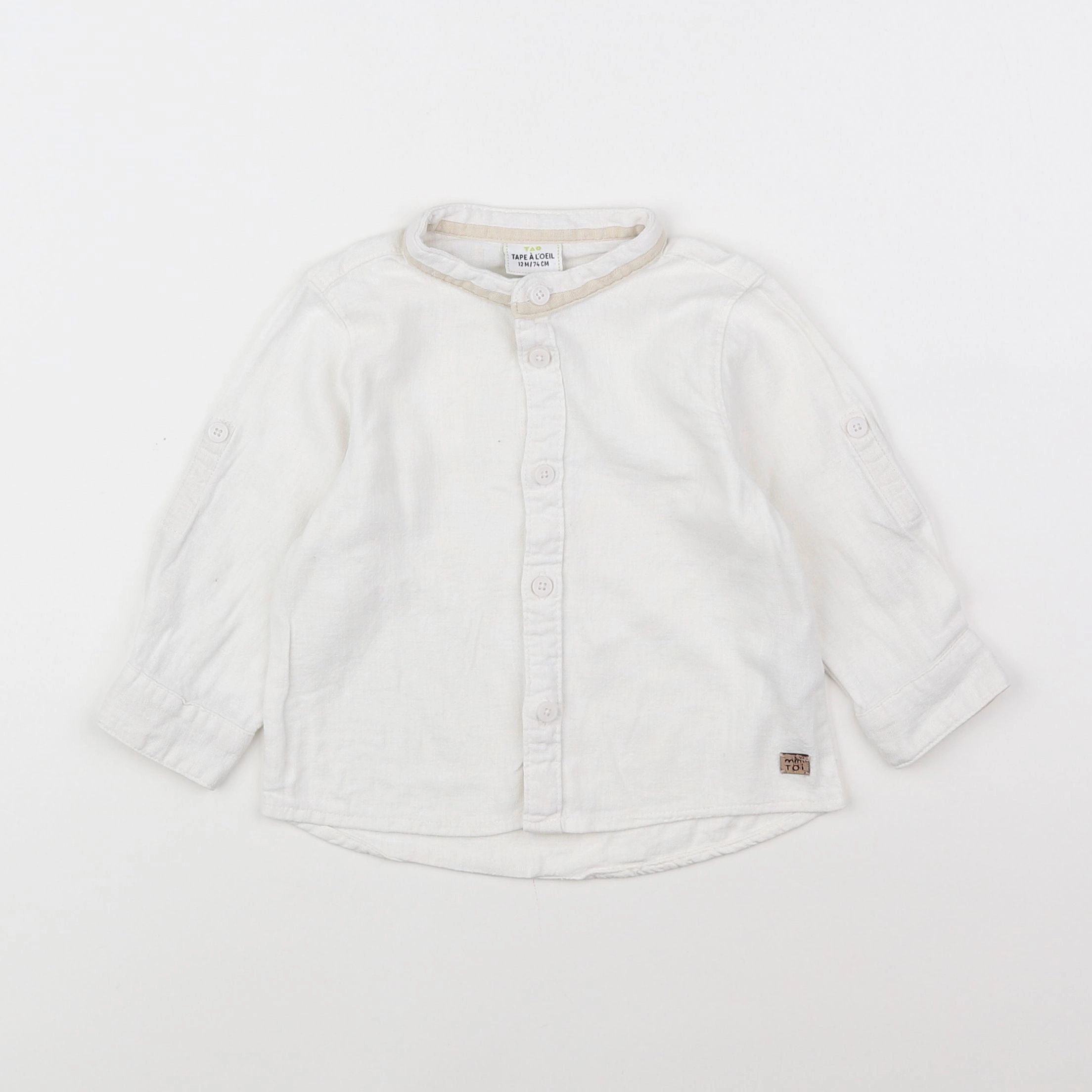 Tape à l'oeil - chemise blanc - 12 mois