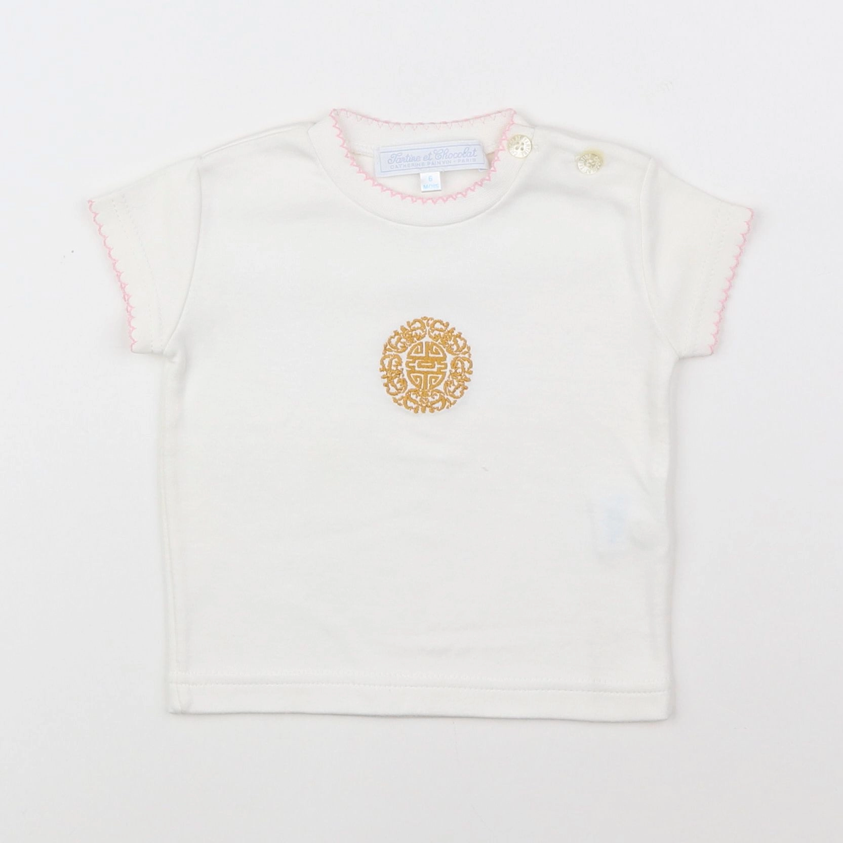 Tartine & Chocolat - tee-shirt blanc - 6 mois