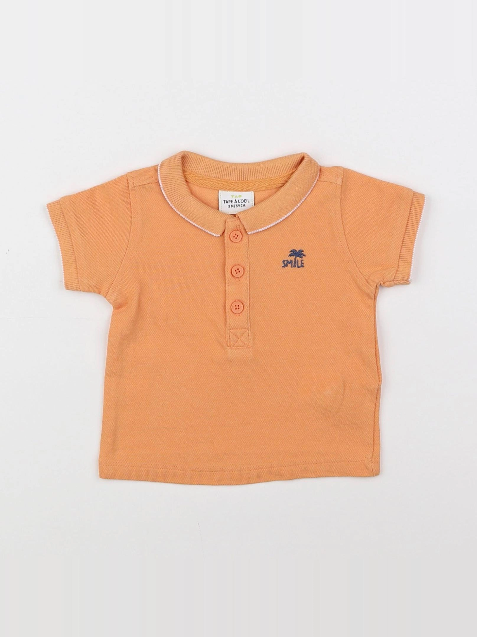 Tape à l'oeil - polo orange - 3 mois