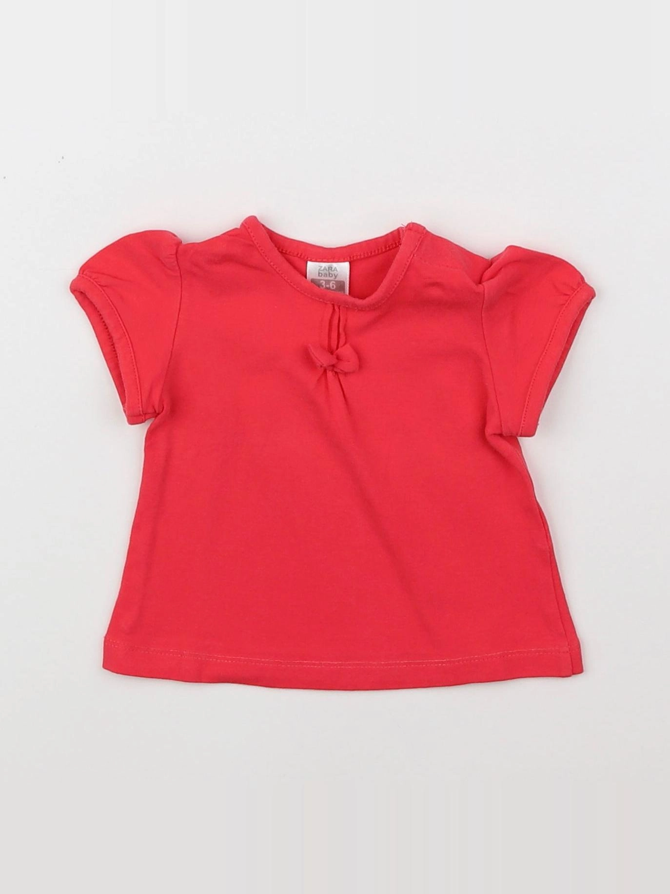 Zara - tee-shirt rose - 3/6 mois