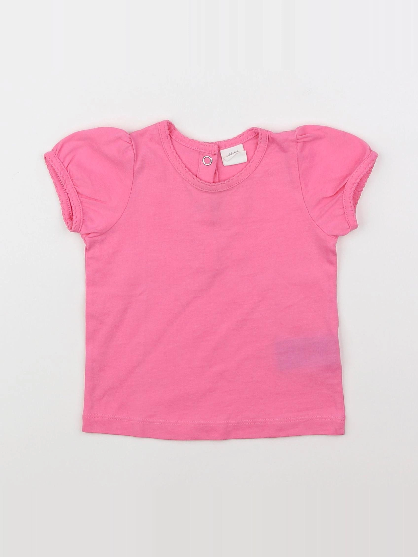 H&M - tee-shirt rose - 3/6 mois
