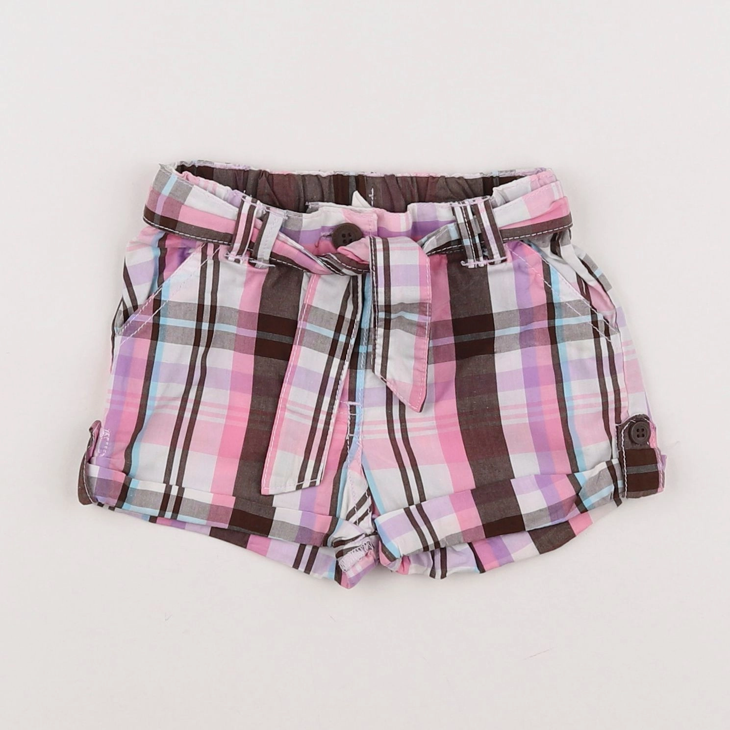 H&M - short rose, marron - 6 mois
