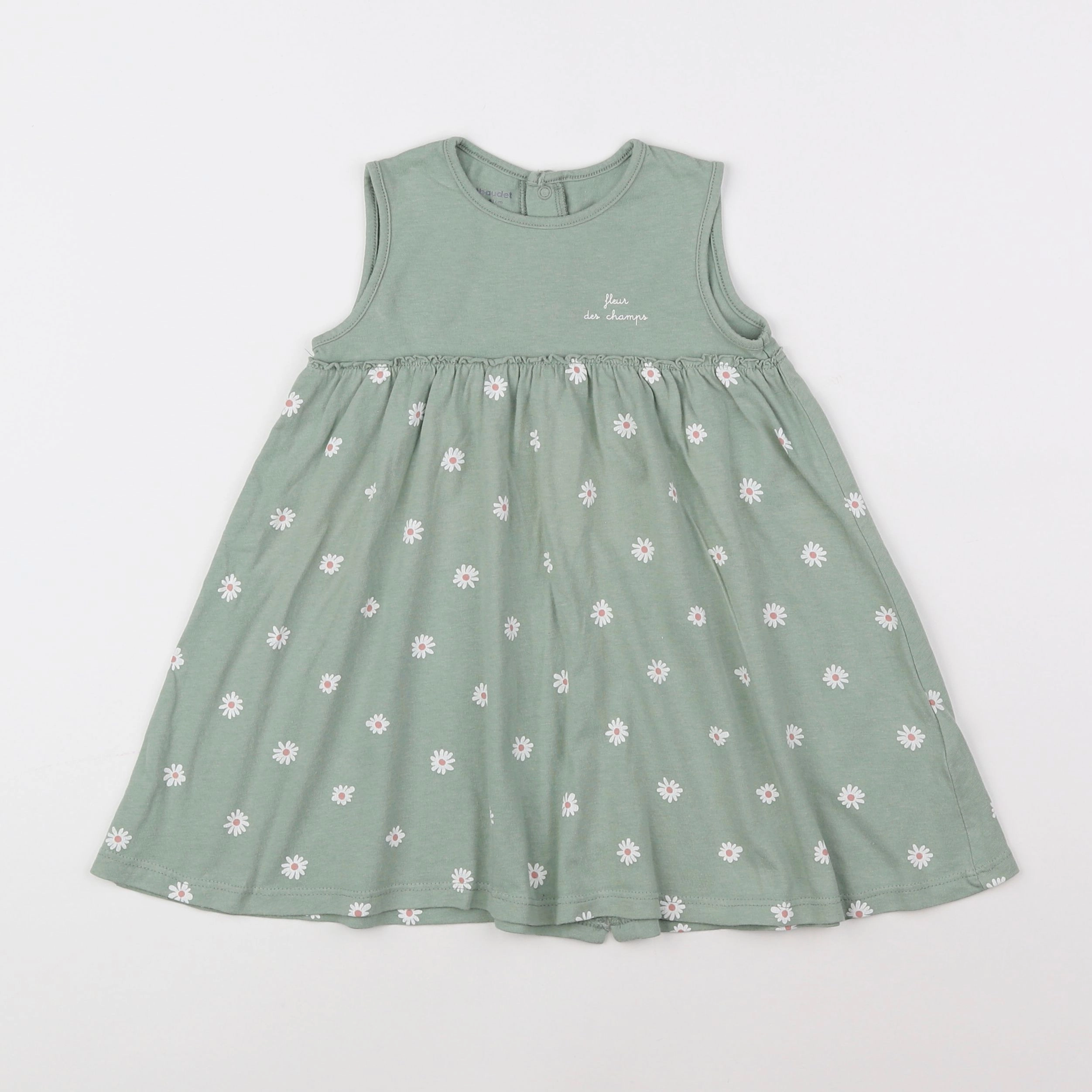 Vertbaudet - robe vert - 18 mois