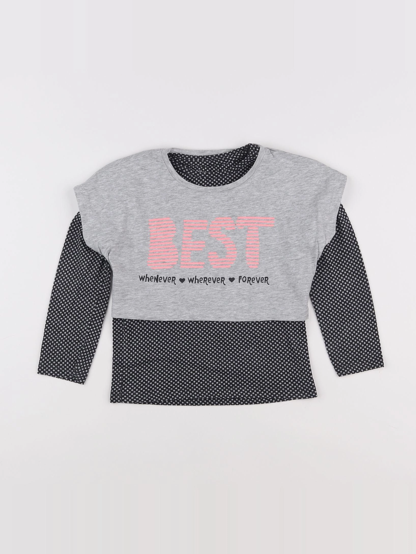Vertbaudet - ensemble gris - 5 ans
