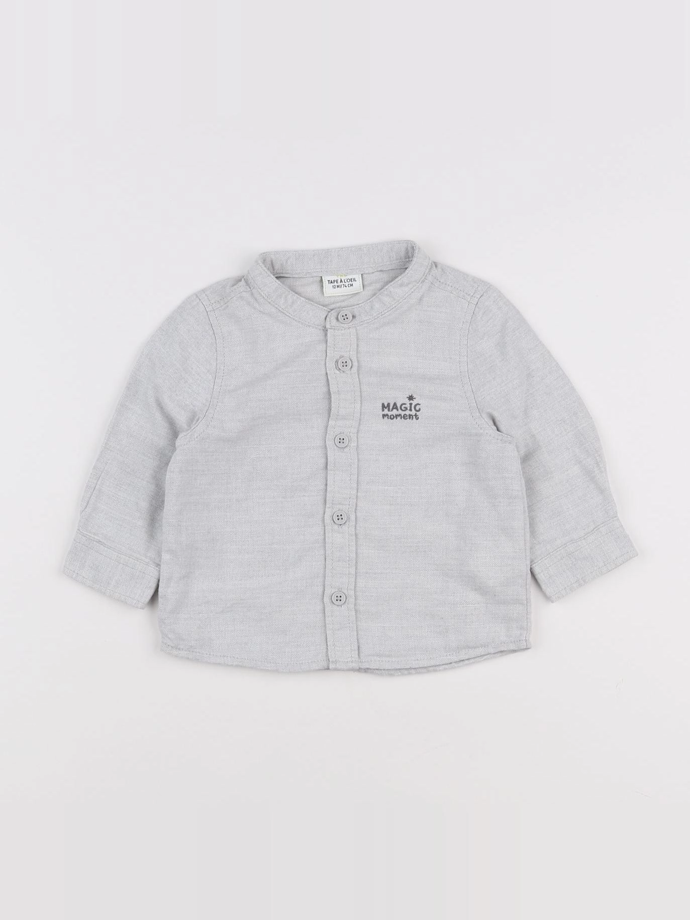 Tape à l'oeil - chemise gris - 12 mois