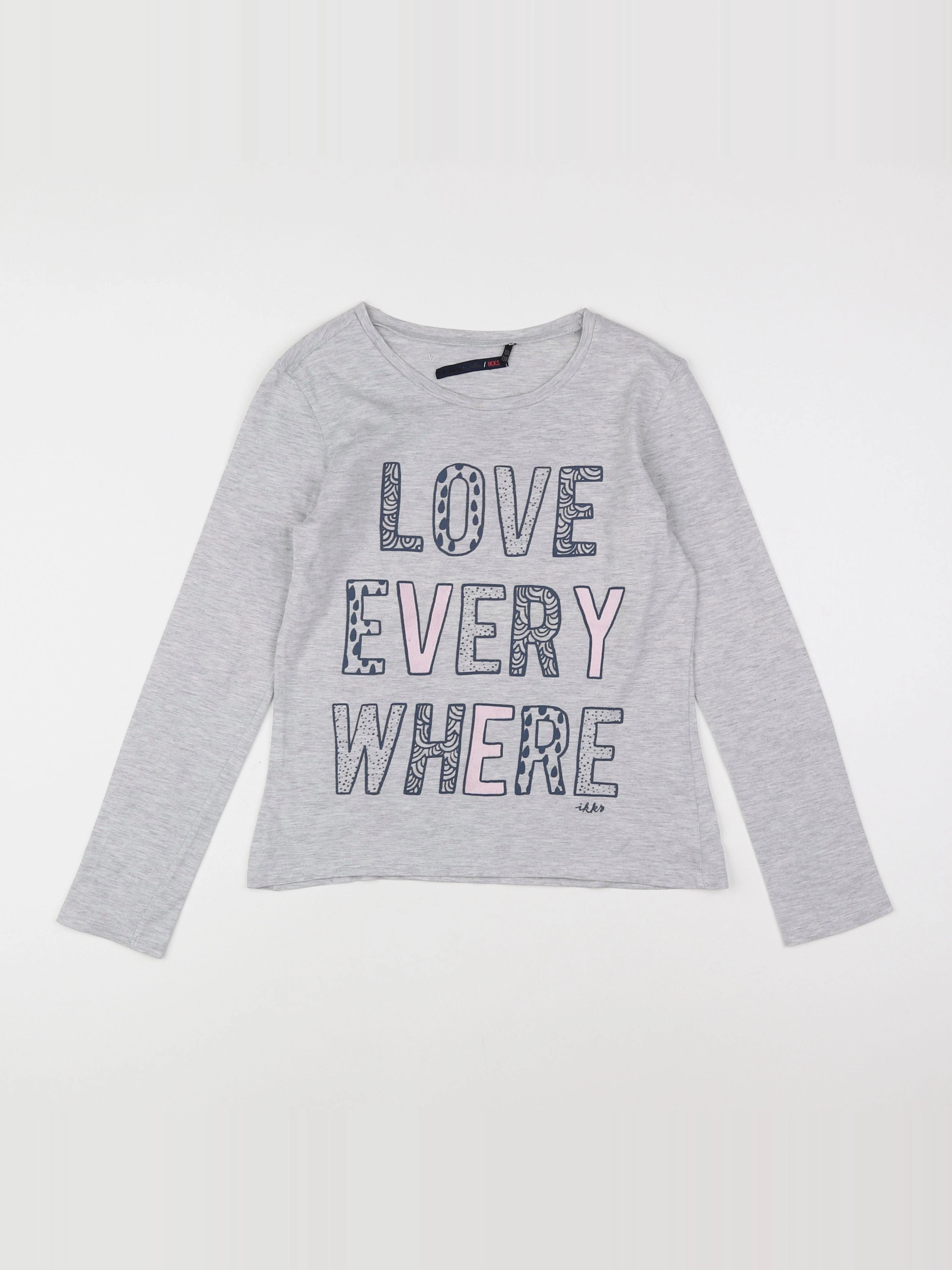 IKKS - tee-shirt gris - 10 ans