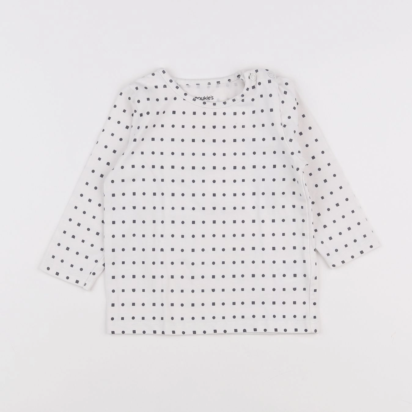 Noukie's - tee-shirt blanc, bleu - 12 mois