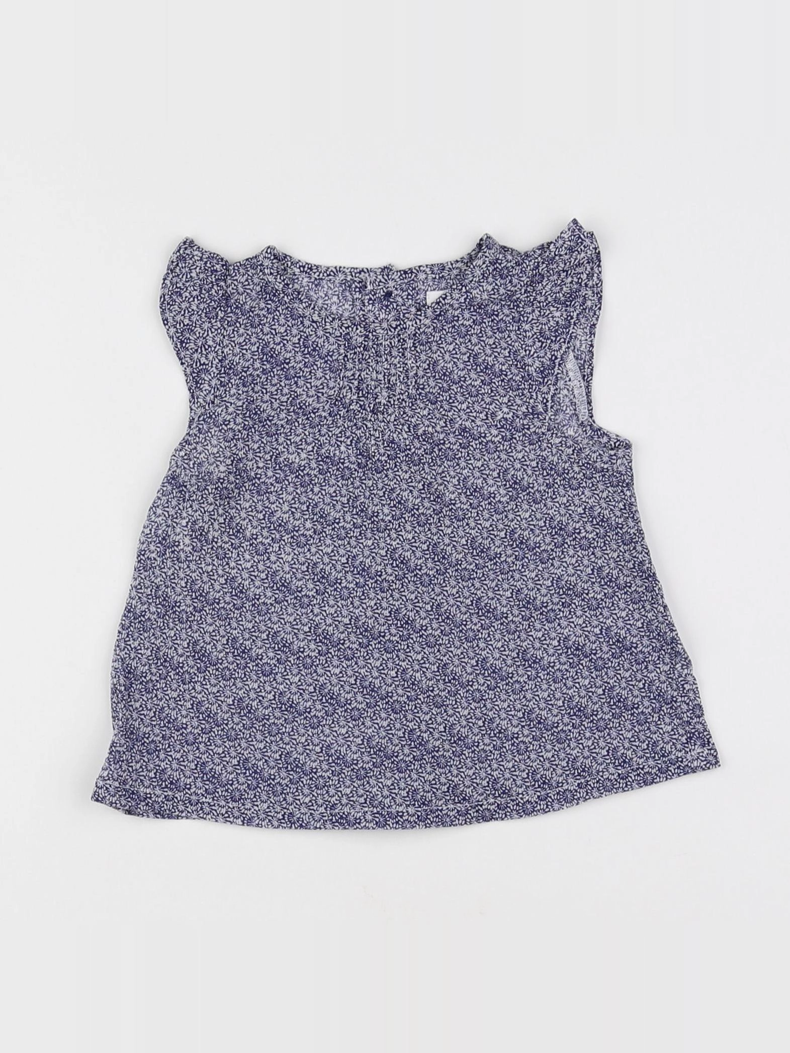 Boutchou - blouse bleu, blanc - 6 mois