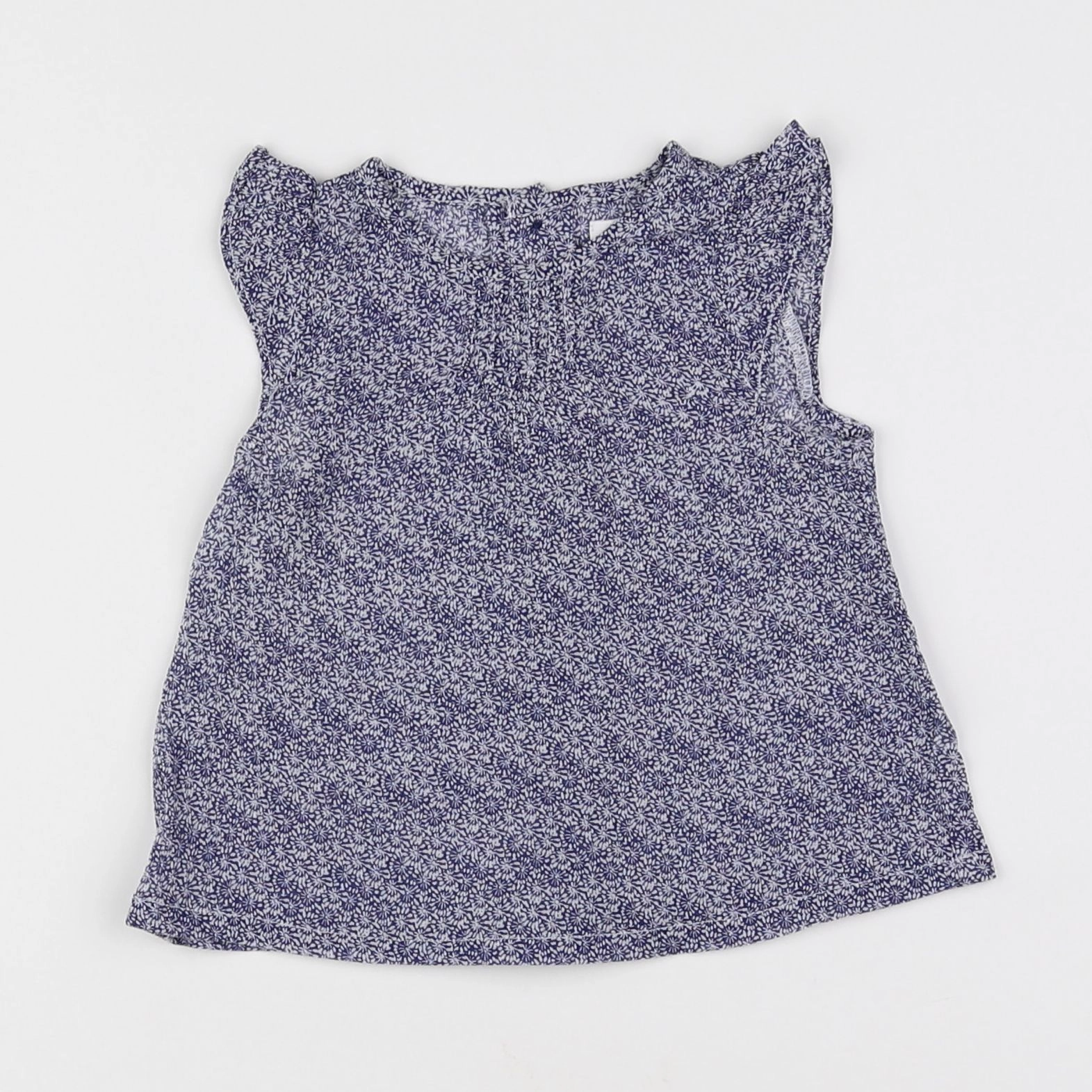 Boutchou - blouse bleu, blanc - 6 mois