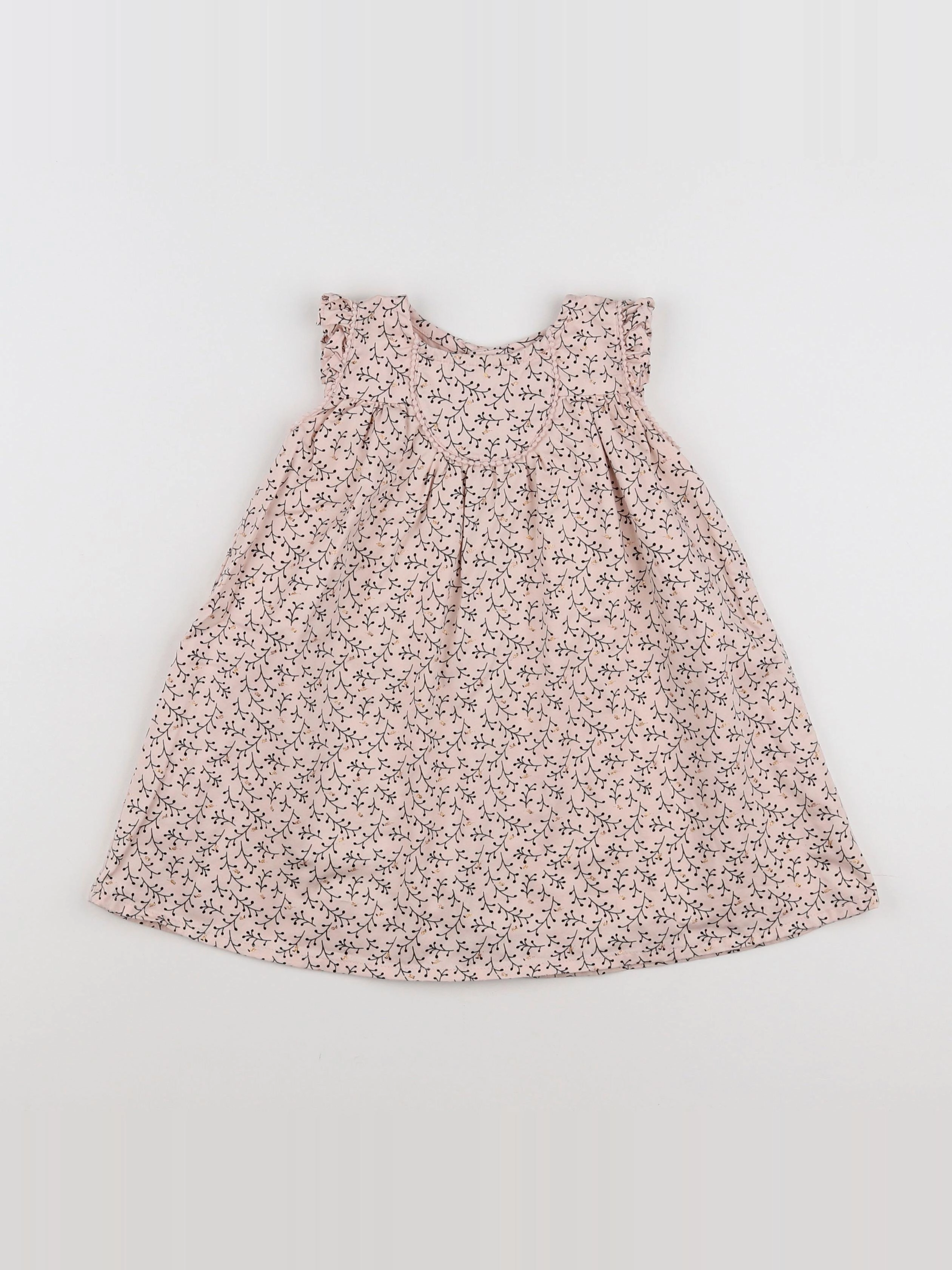 Boutchou - robe rose, bronze - 12 mois