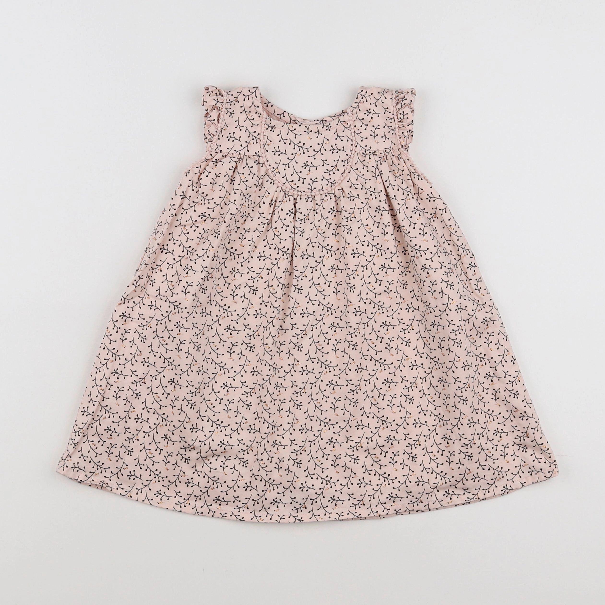 Boutchou - robe rose, bronze - 12 mois